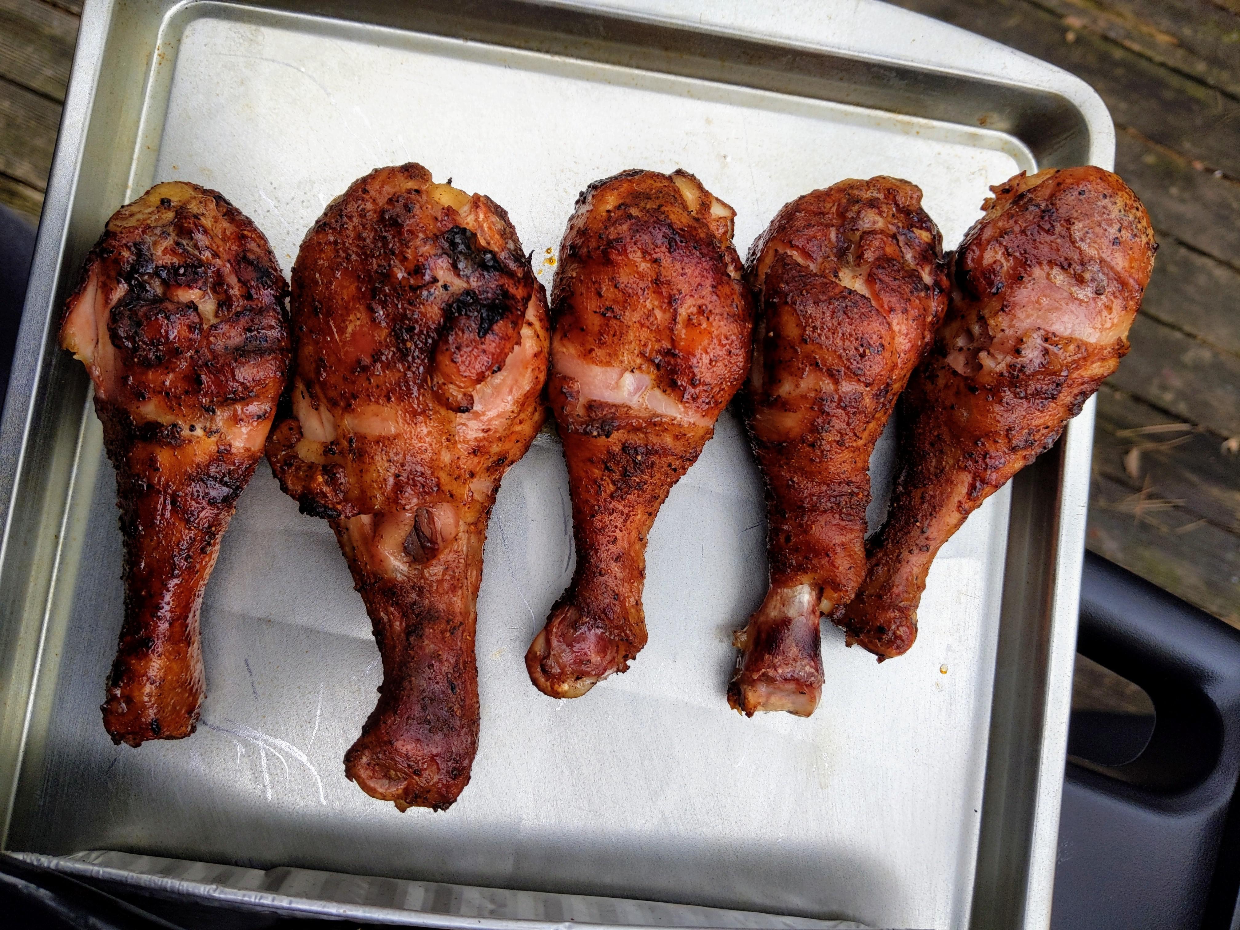 Drumsticks from earlier today. r/grilling