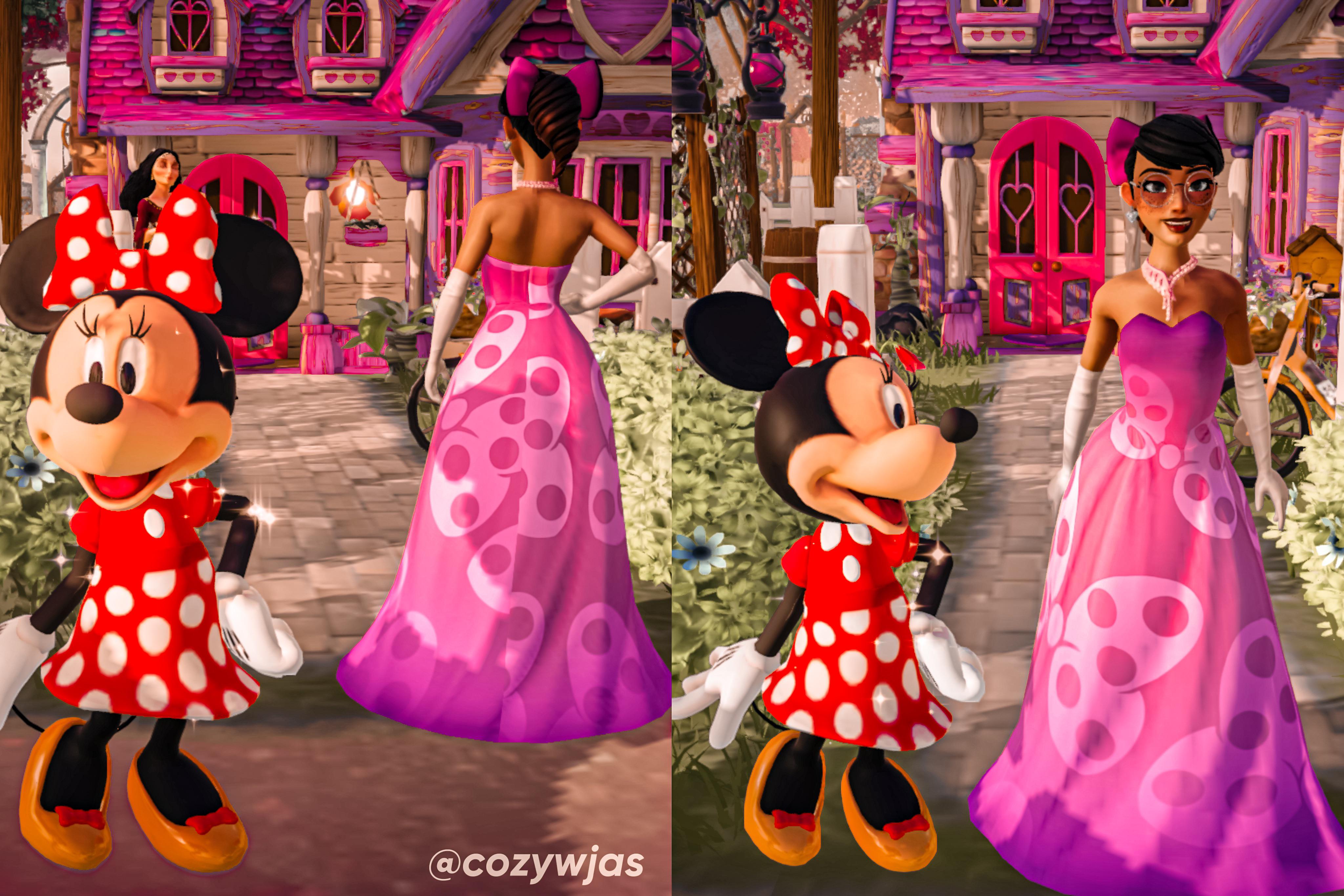 Clothing Design Minnie Inspired Dress 🎀🤍 Disney Dreamlight Valley Jas