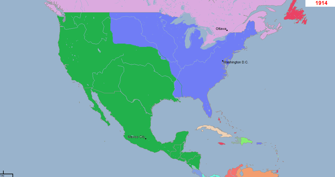 Shaded Relief Map of North America (1200 px)