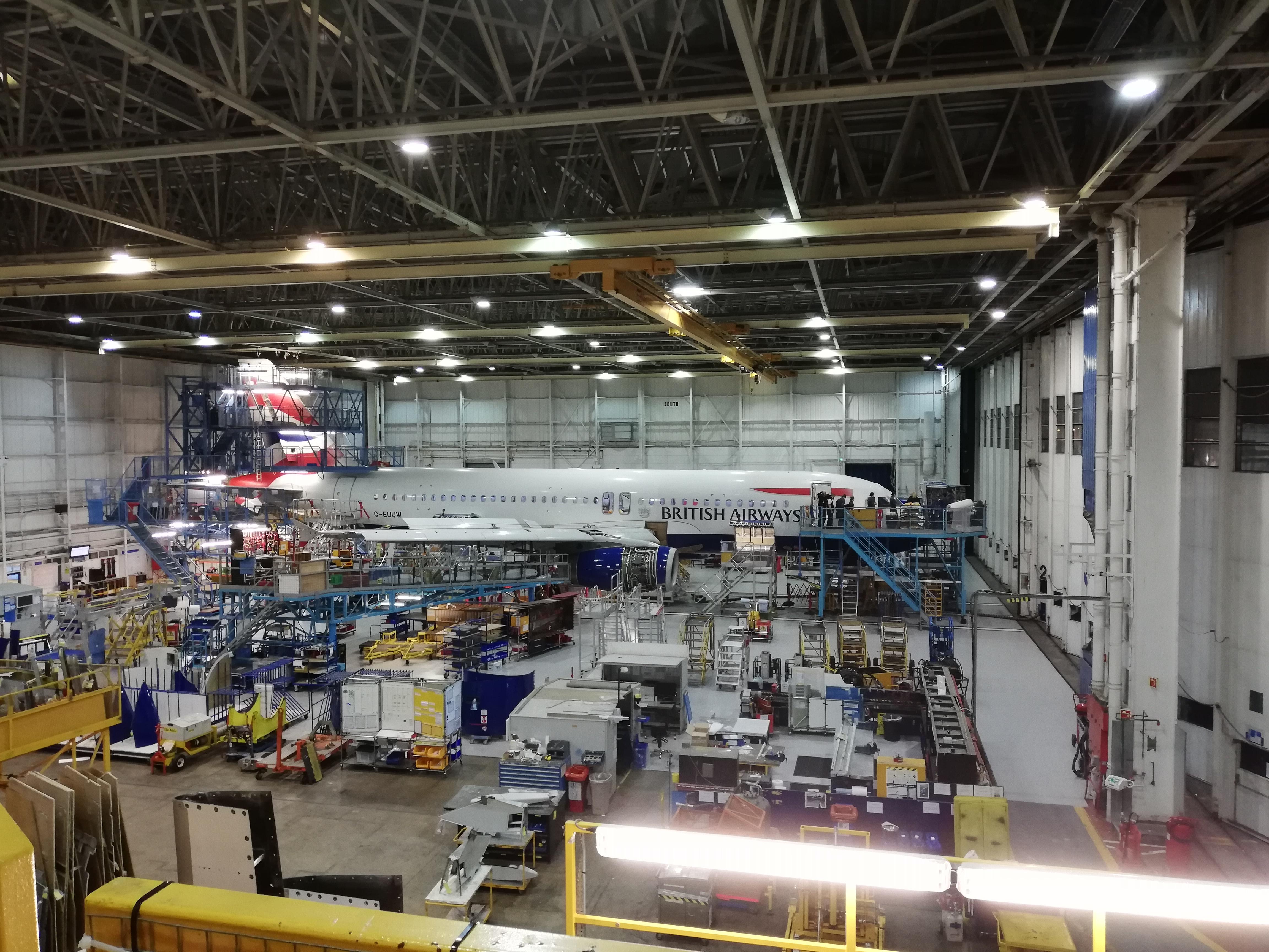 The BA maitanance hanger at Glasgow Airport. r/aviation