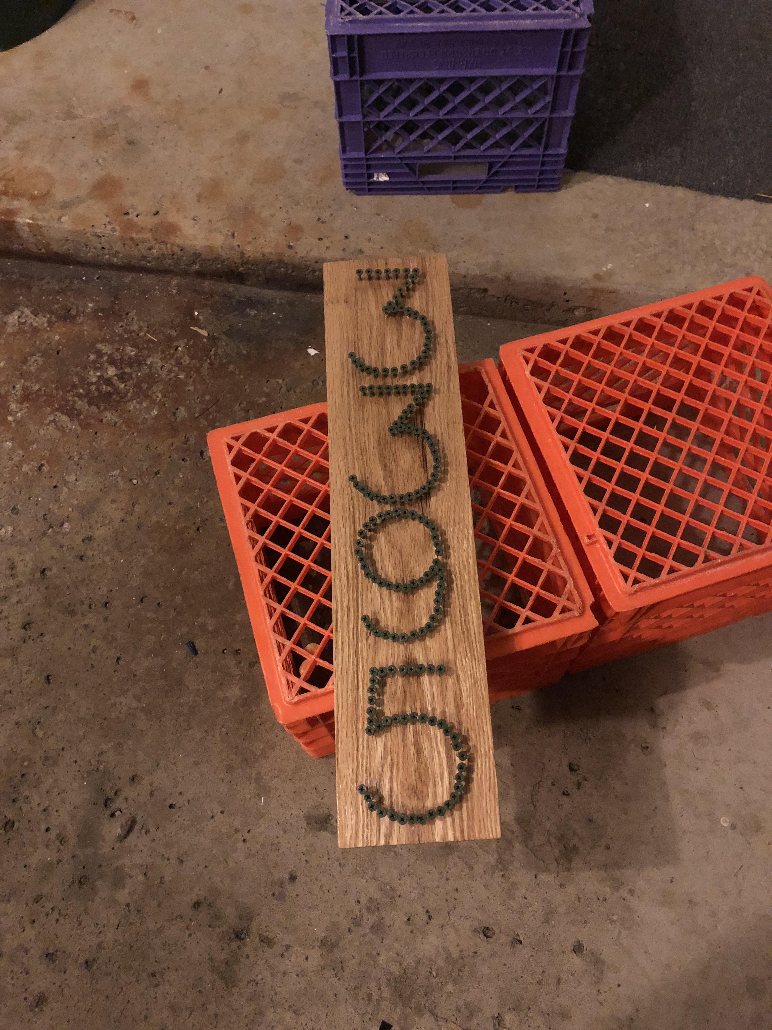 Address Sign from Screws r/woodworking