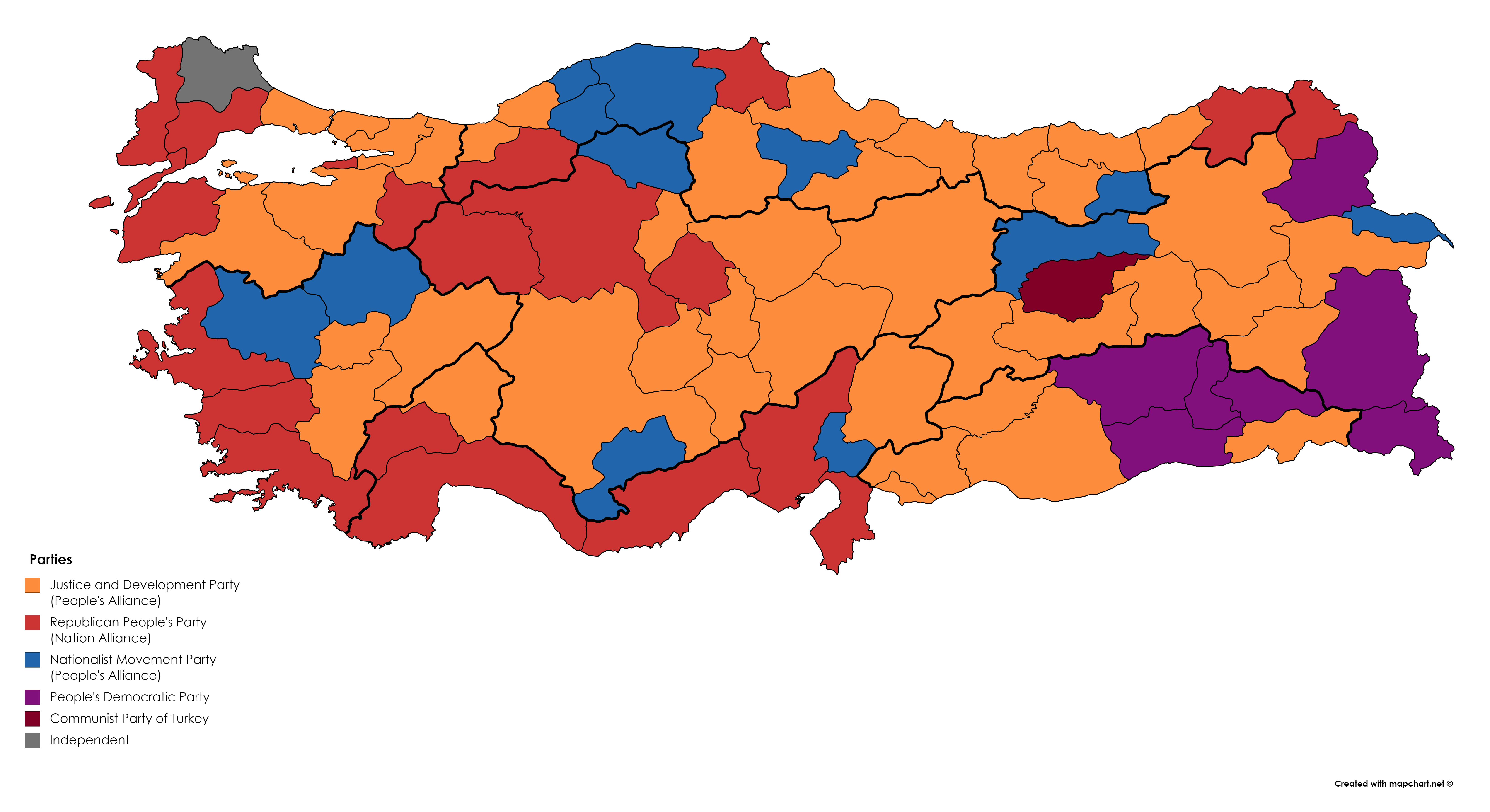 Turkish Municipal Elections 2019, as of 2321 r/MapPorn