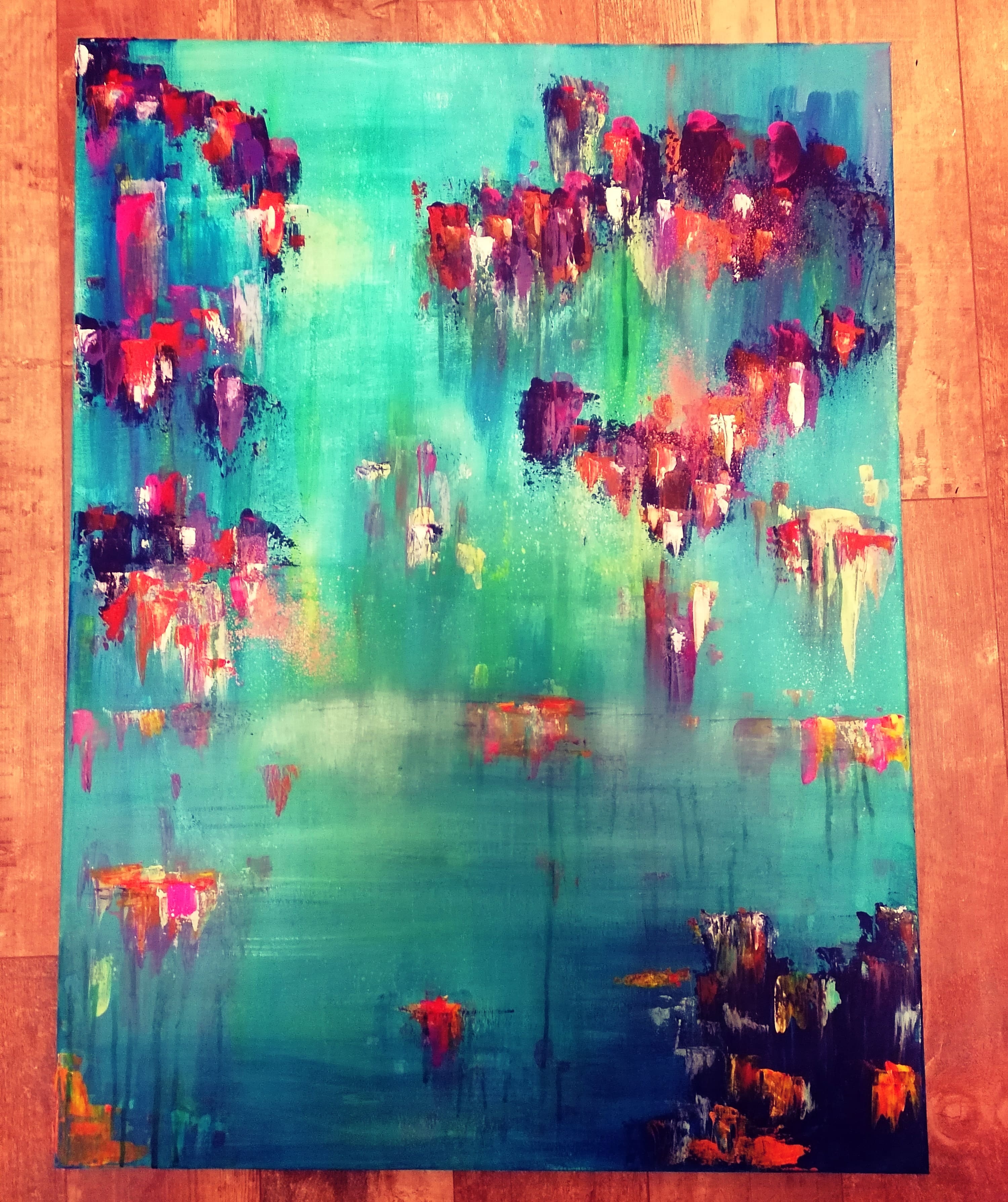 I tried to make abstract art for the first time. I know it's nothing