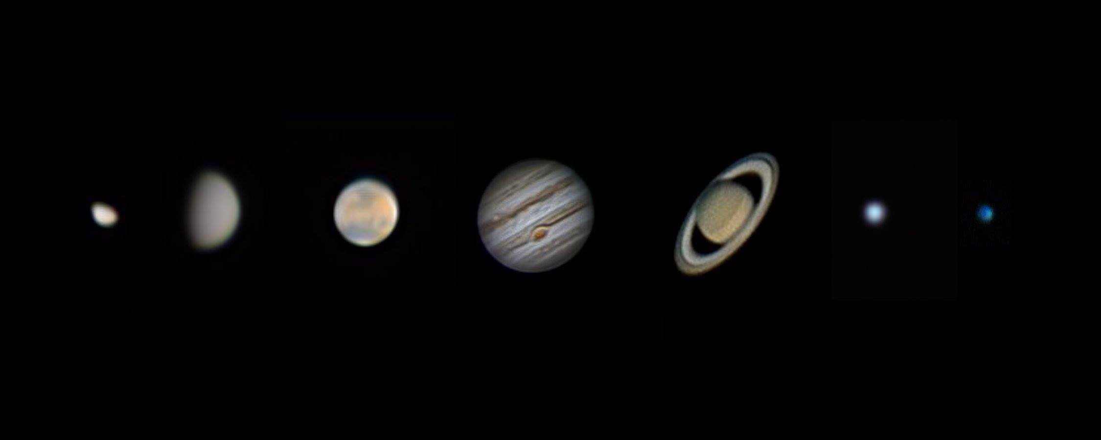 My first images of all the other 7 in our solar system, imaged