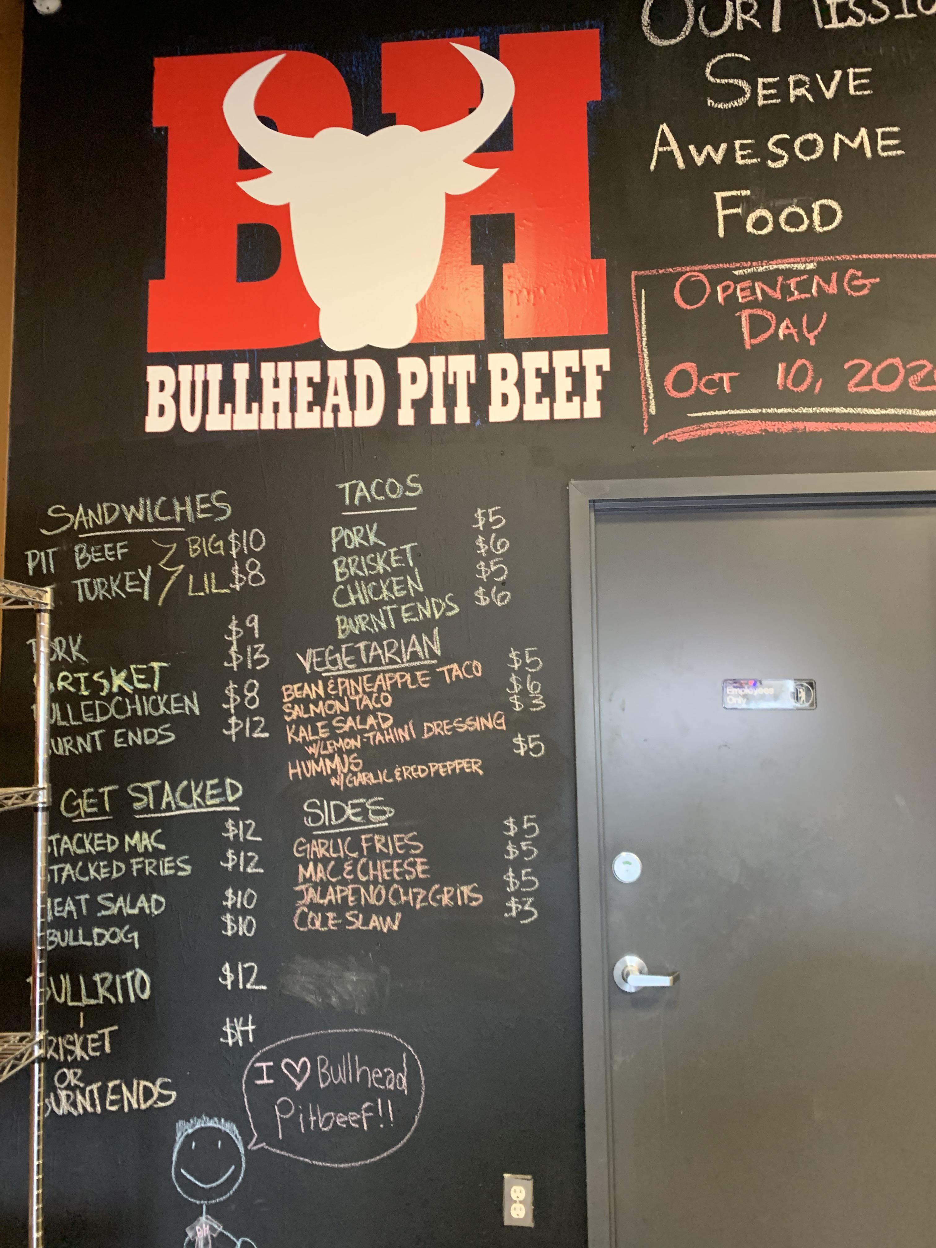 Bullhead Pit Beef. Large Beef sandwich and Crab Fries. So good but now