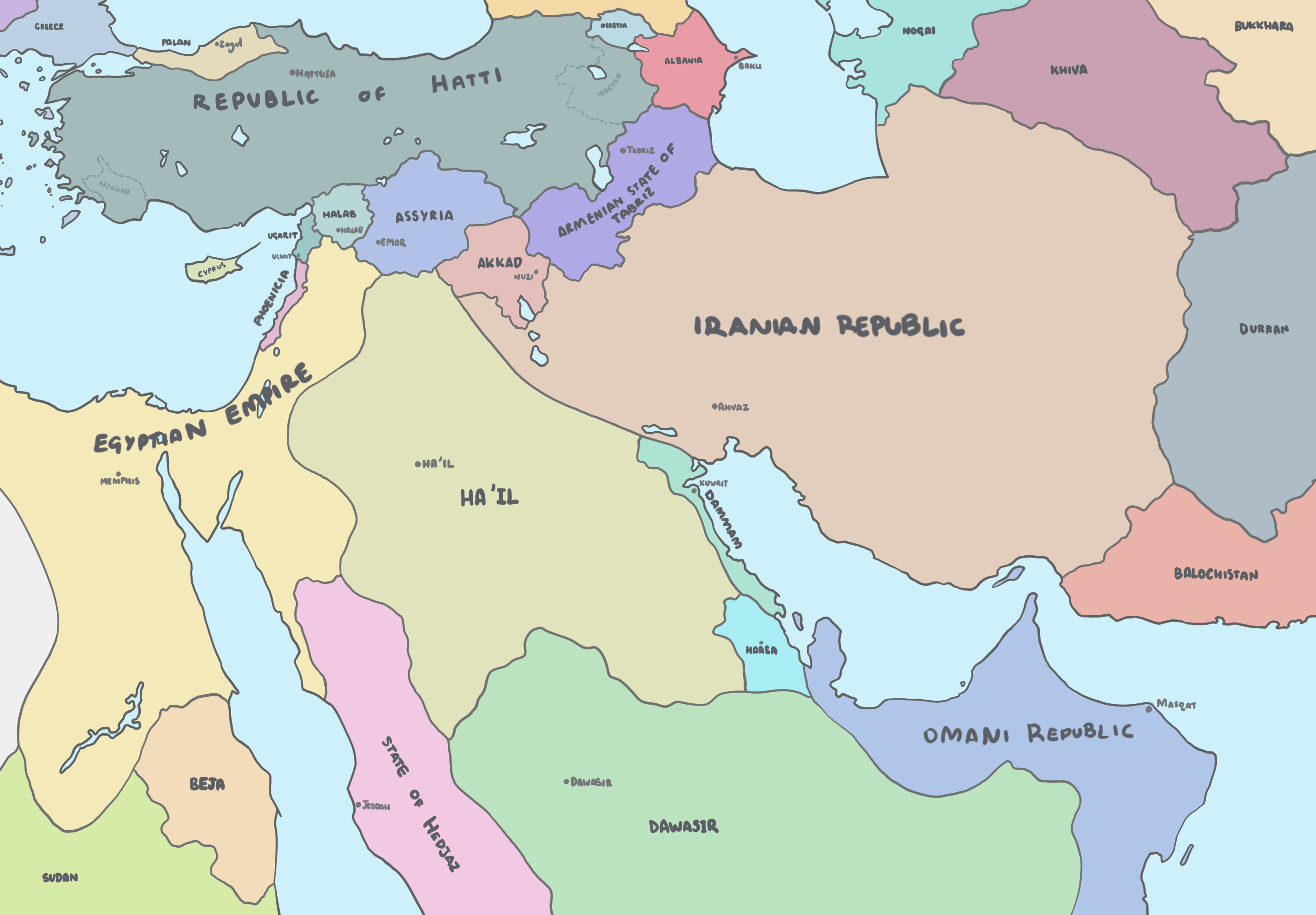 The Bronze Age Collapsen't The Middle East r/imaginarymaps