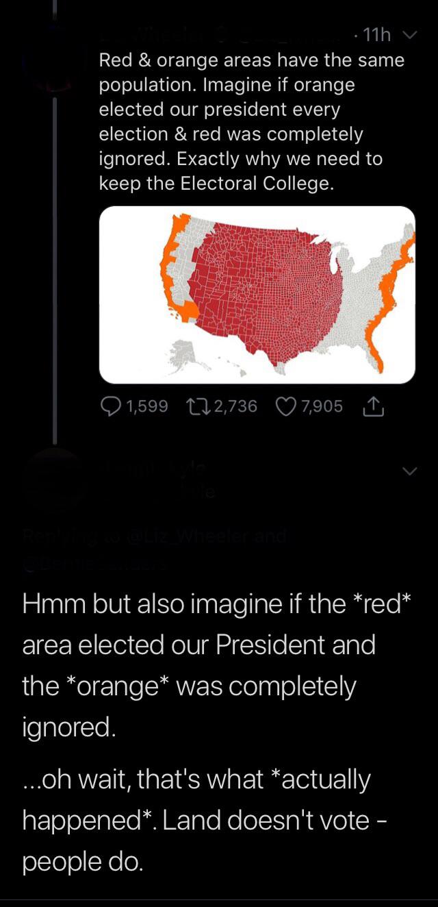Land doesn’t vote r/MurderedByWords