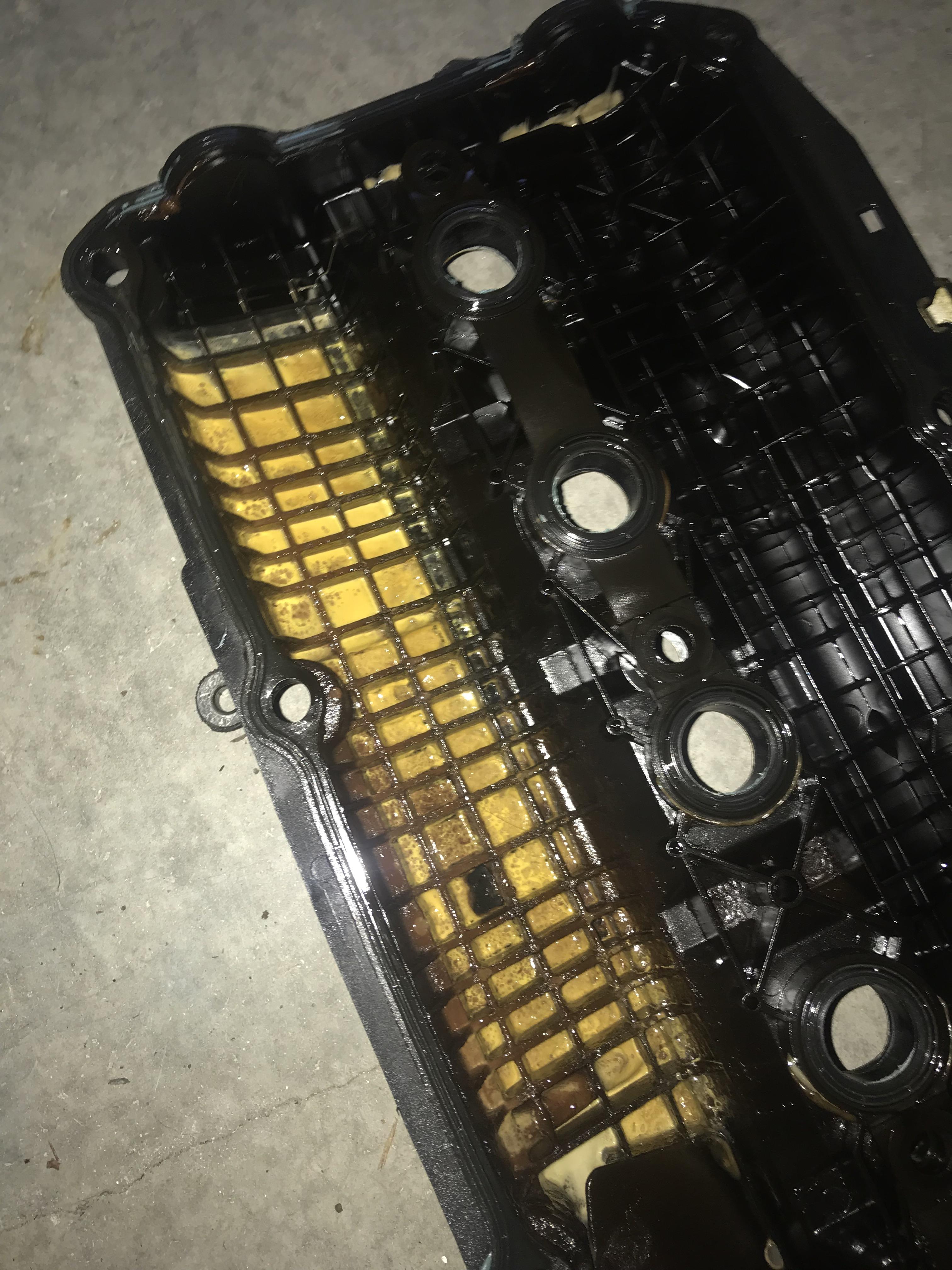 Found this yellow gunk on the inside of valve cover anyone know what it
