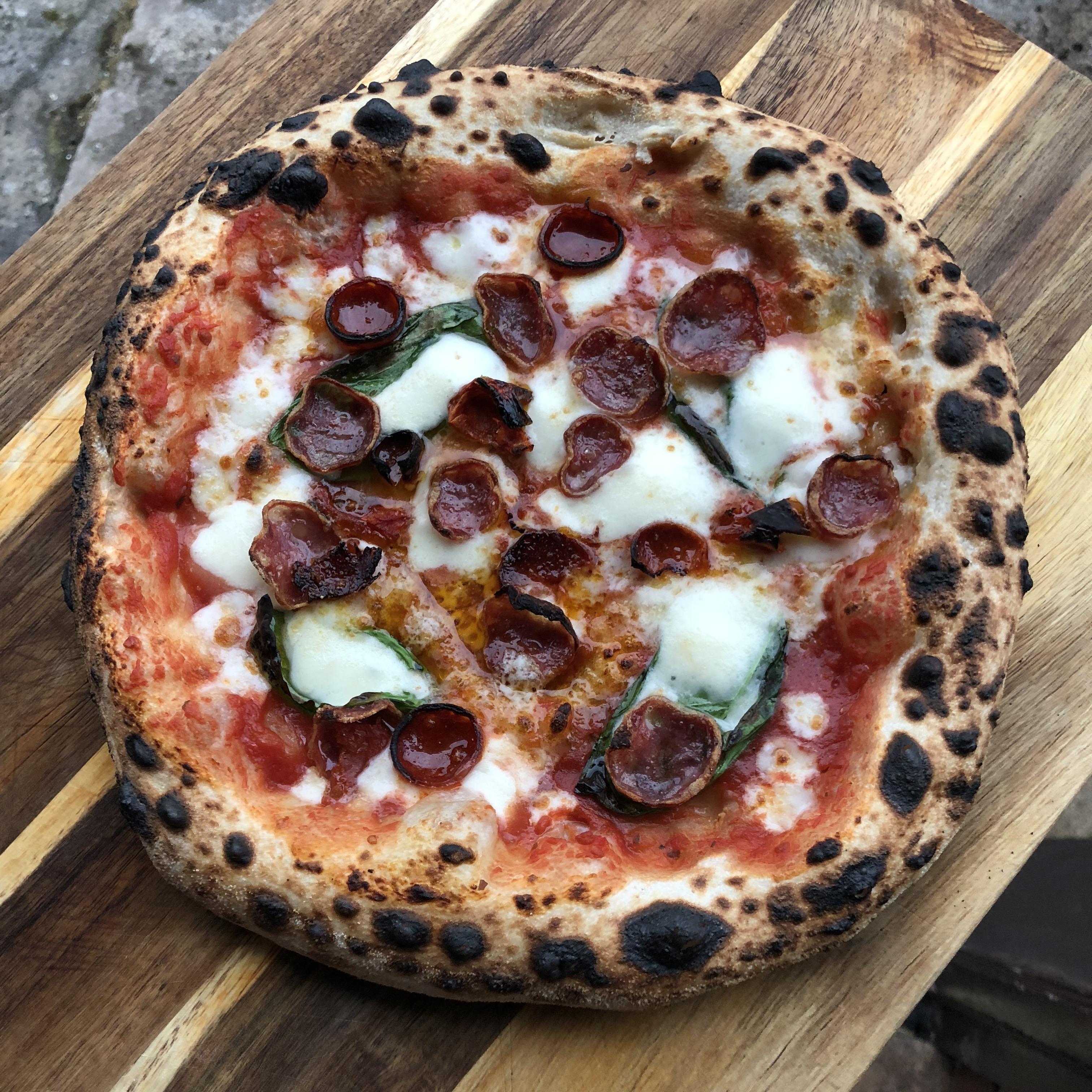Chorizo & salami neapolitan r/Pizza