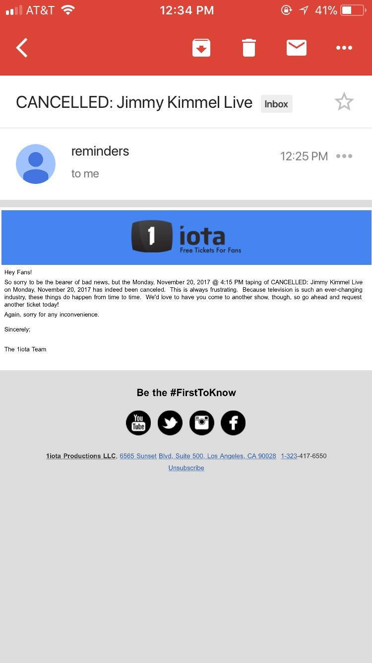 Just got this email from the Jimmy Kimmel ticket distributor?? r/bangtan