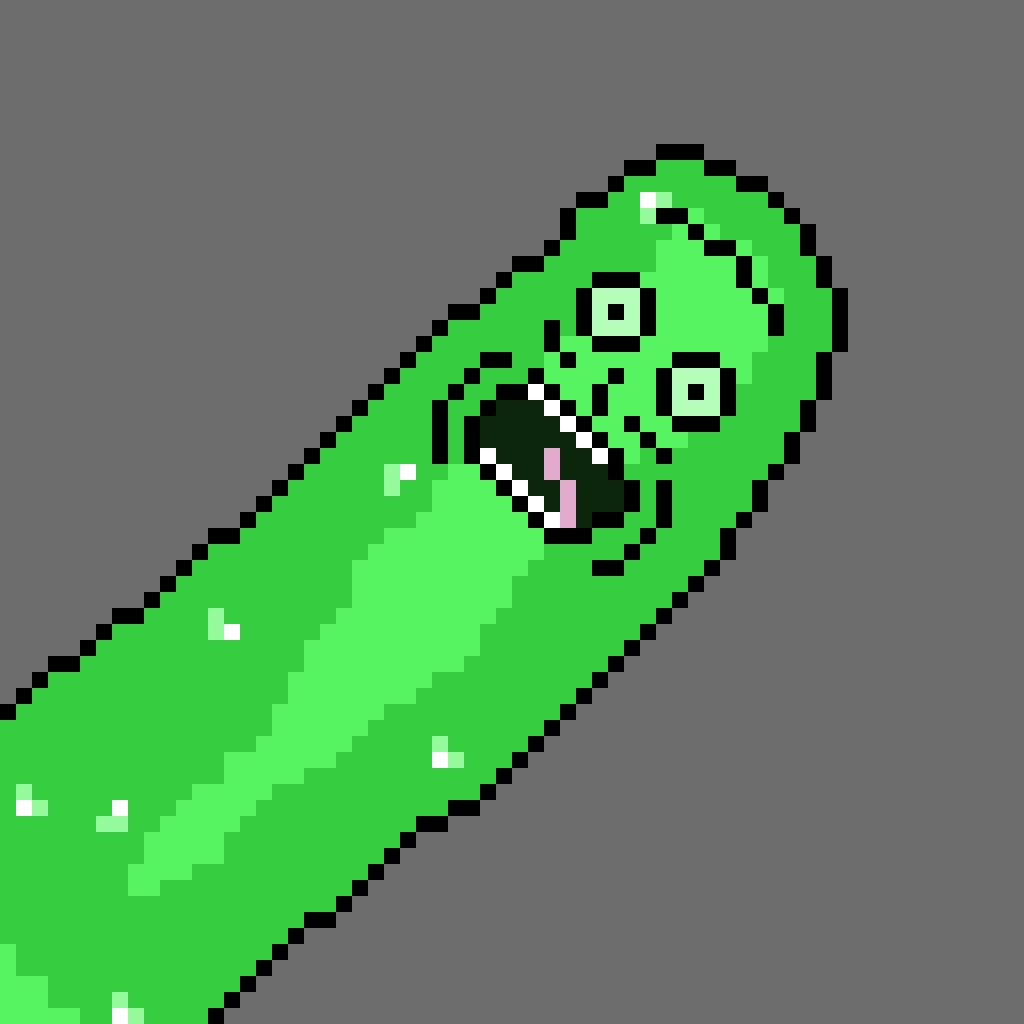 I MADE PIXEL PICKLE RICK rickandmorty