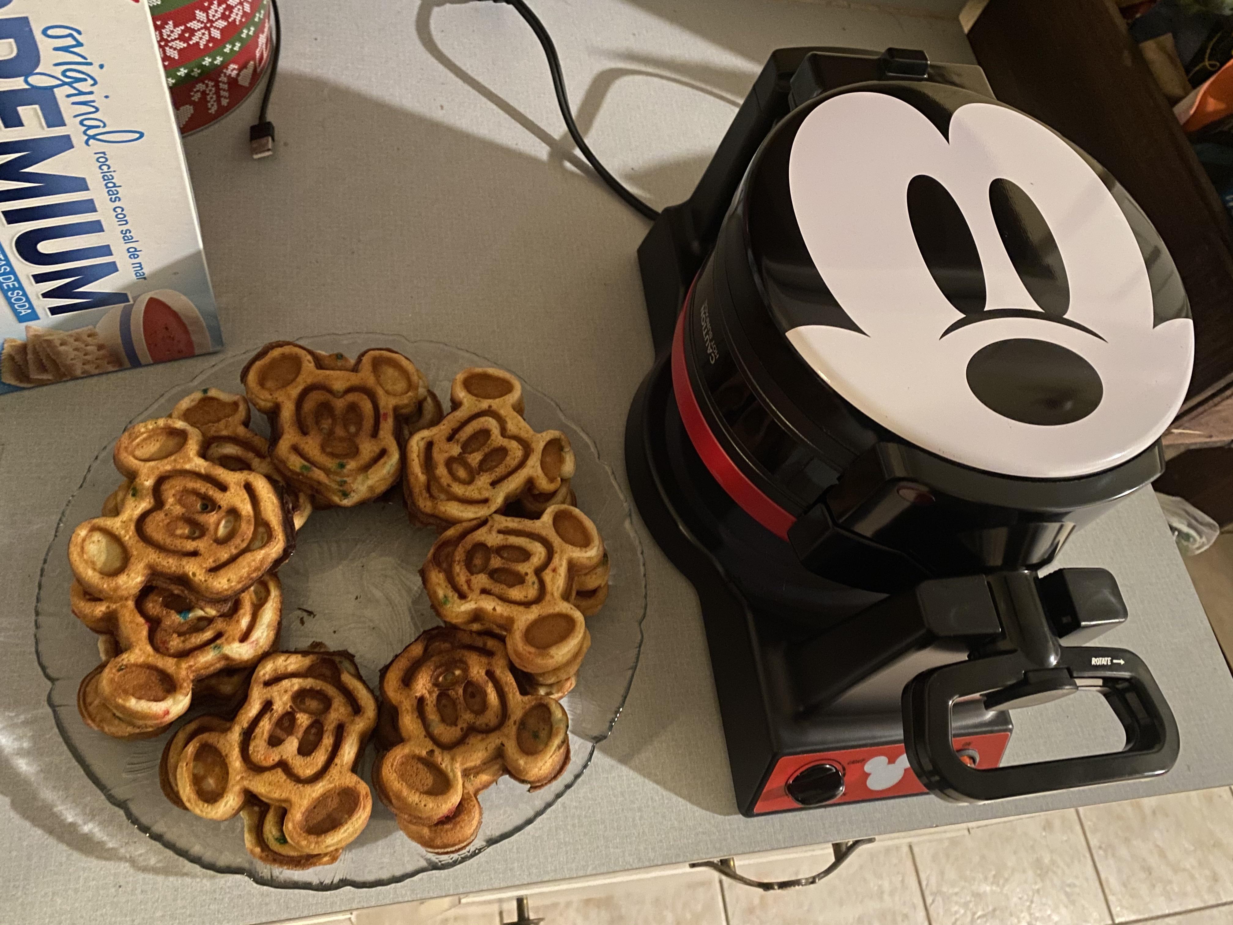 My Mom gave me the gift of endless Mickey Waffles for Christmas, I