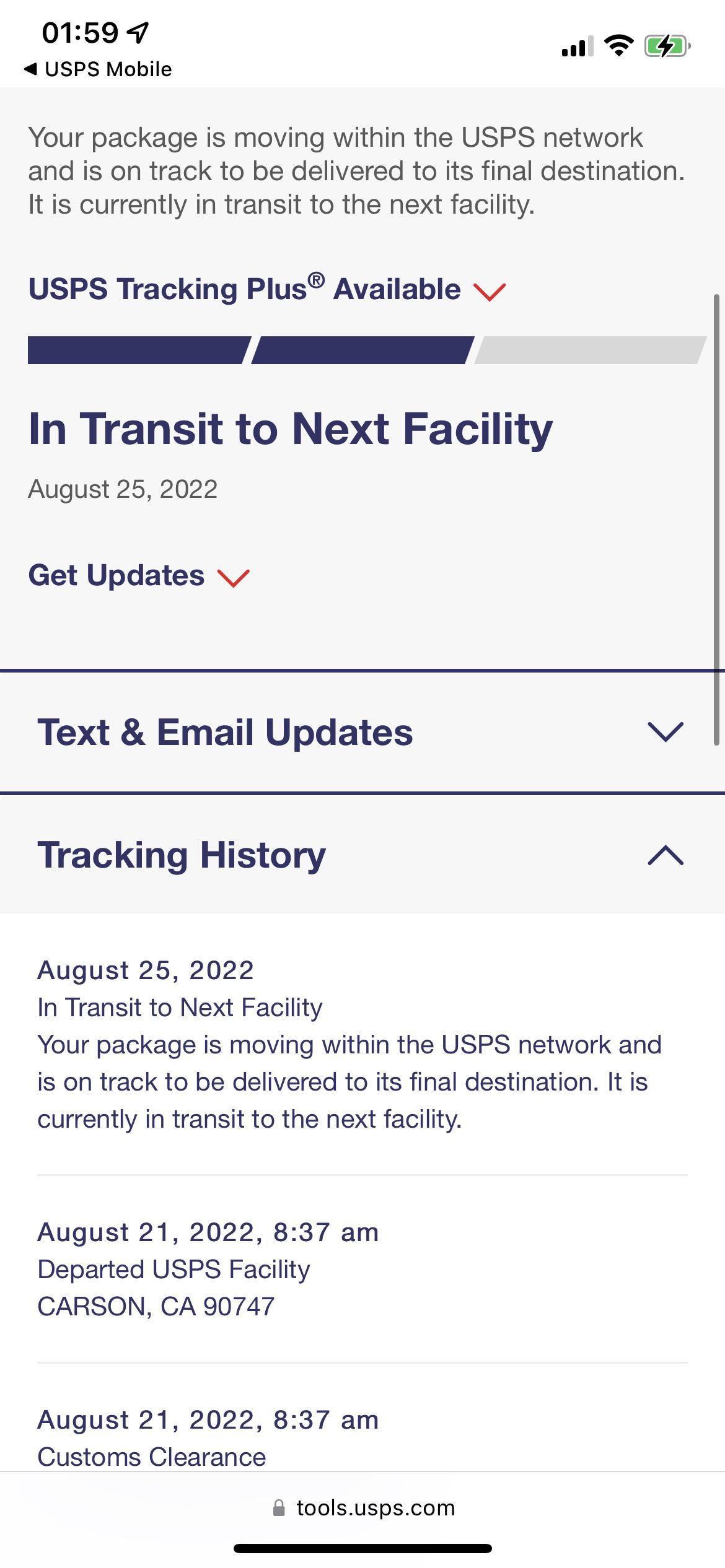 Since 4 days no changing is this normal ? The package is going to