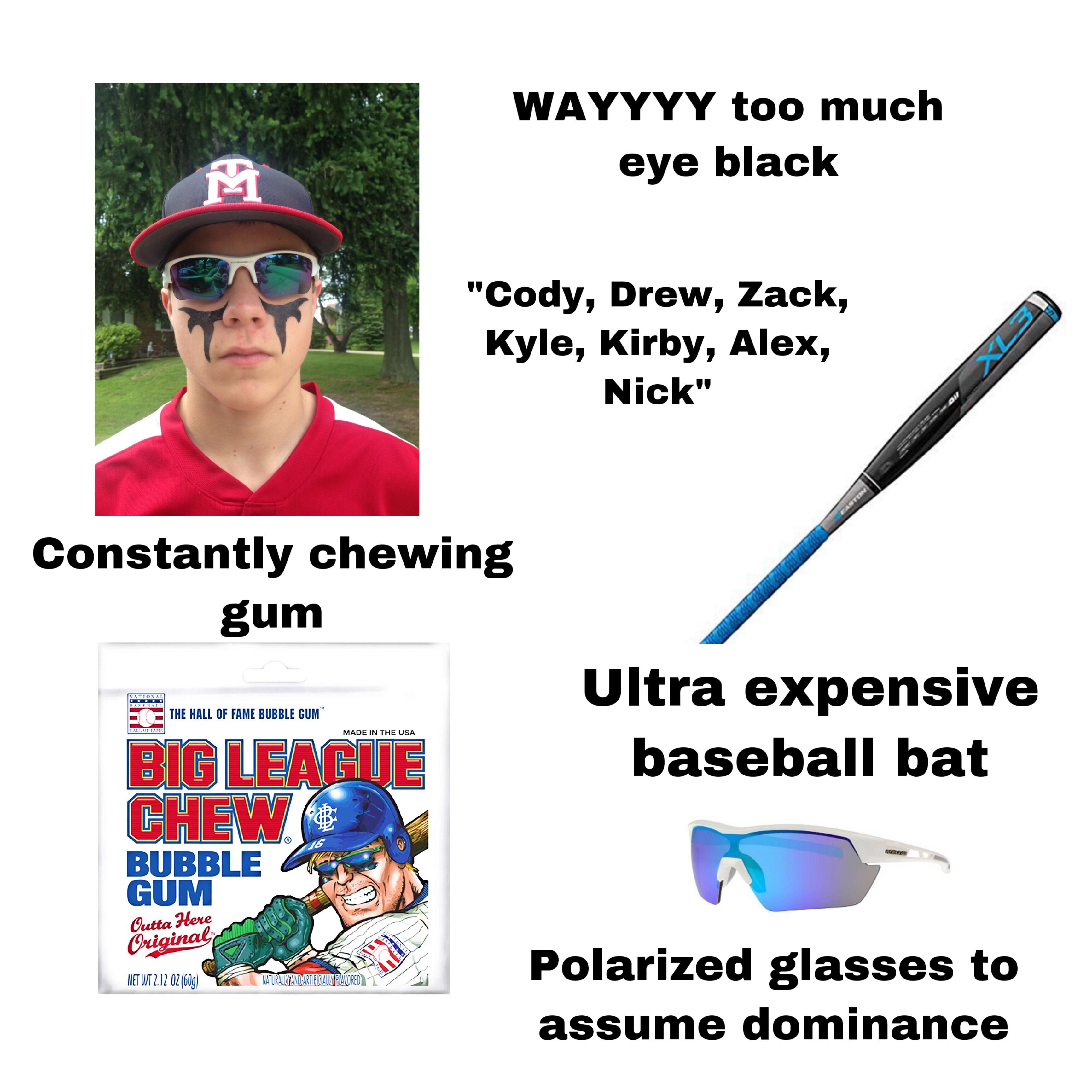Rich white kid in Baseball starterpack r/starterpacks