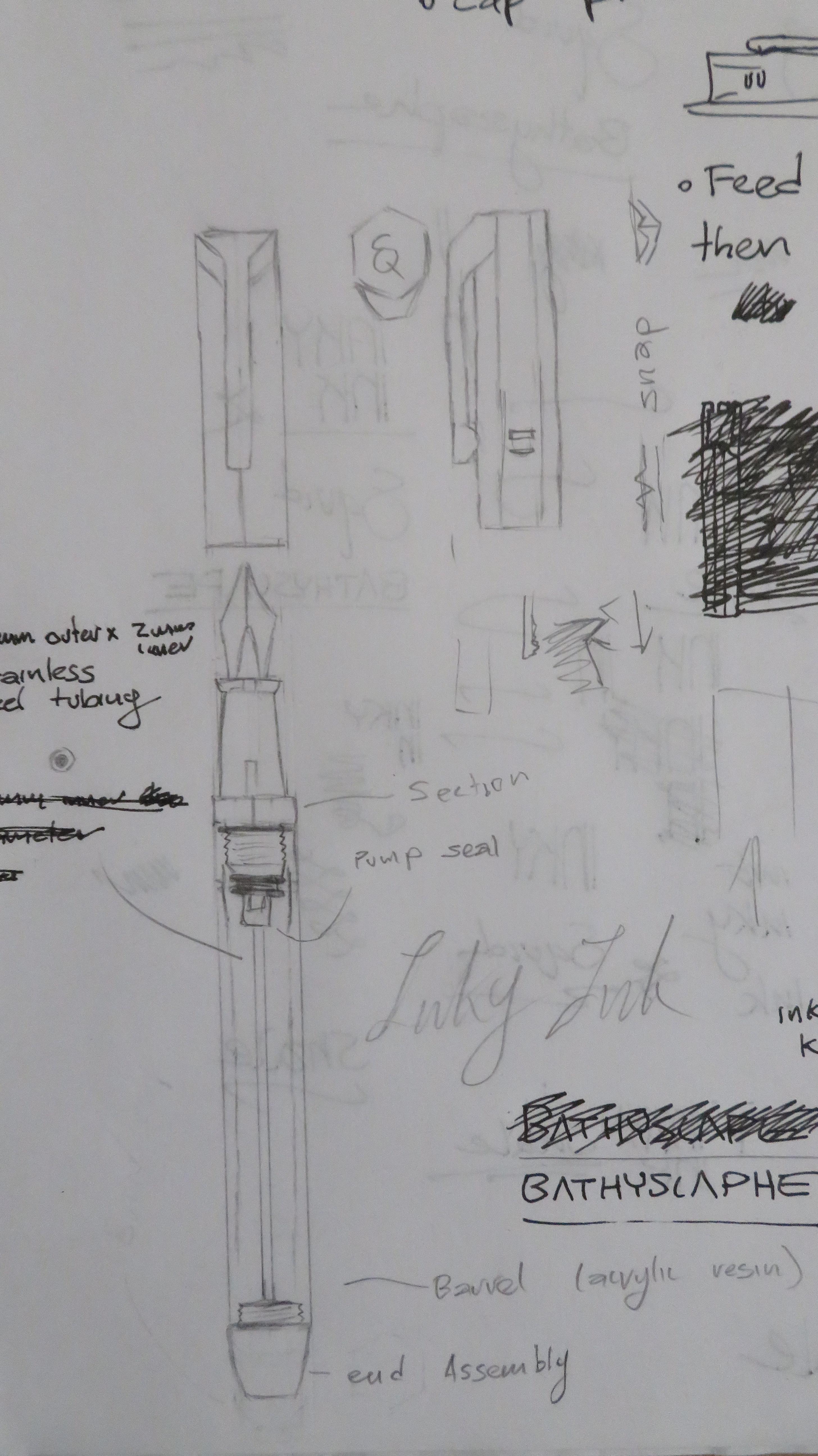 the Bathyschaphe a new partially 3d printed diy fountain pen I'm