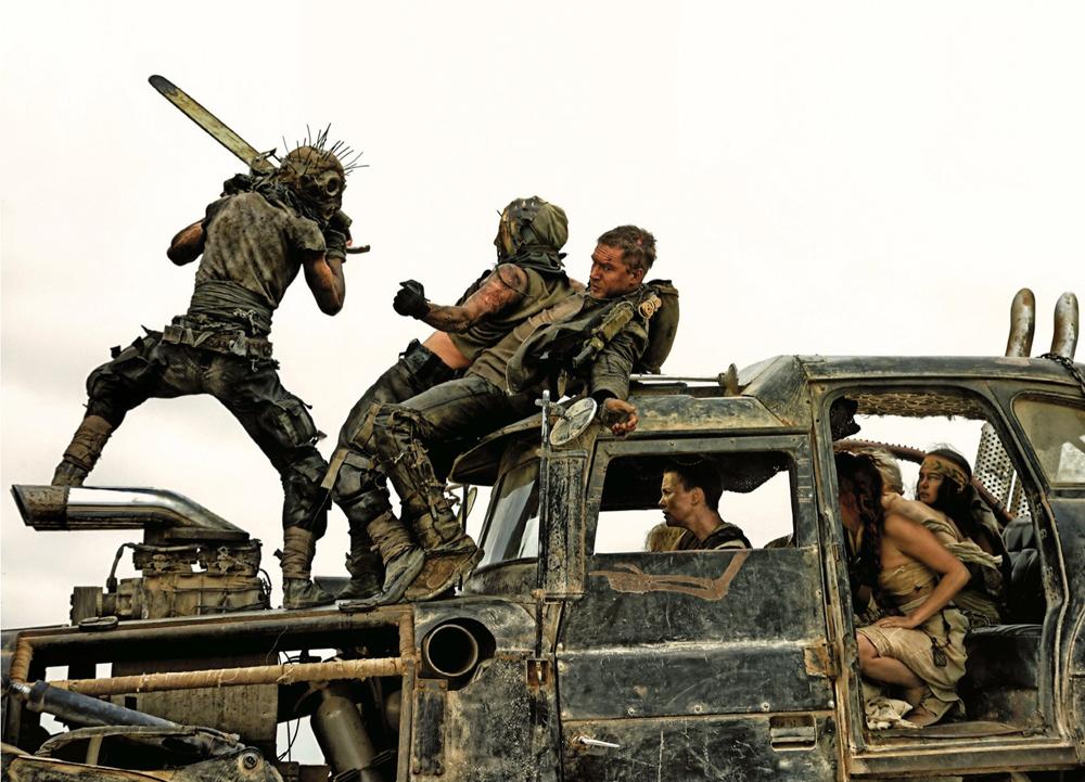 In MAD MAXFury Road the War Rig Furiosa drives has a skeletalarm