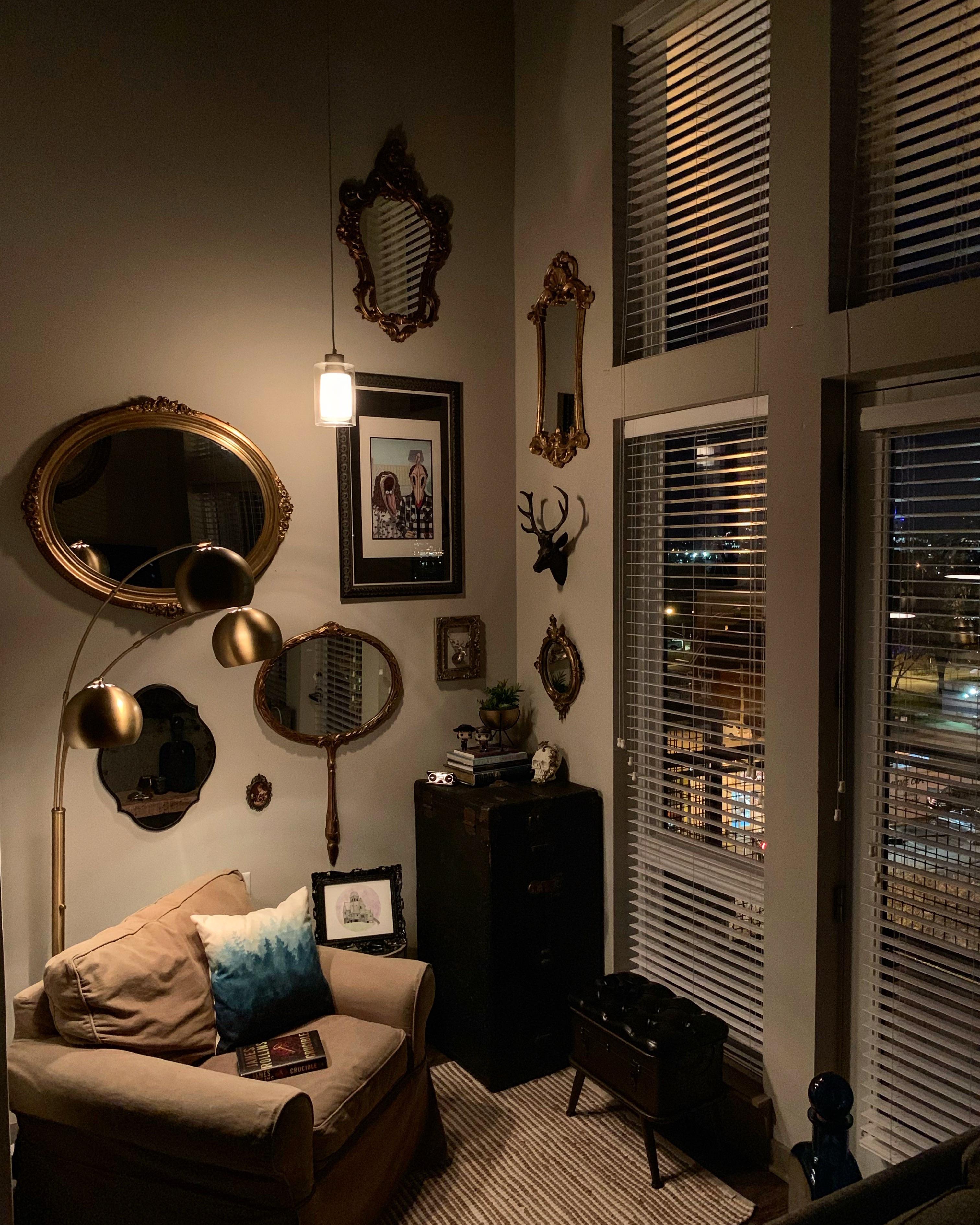 I live in a studio, but I consider this my reading room. I added more