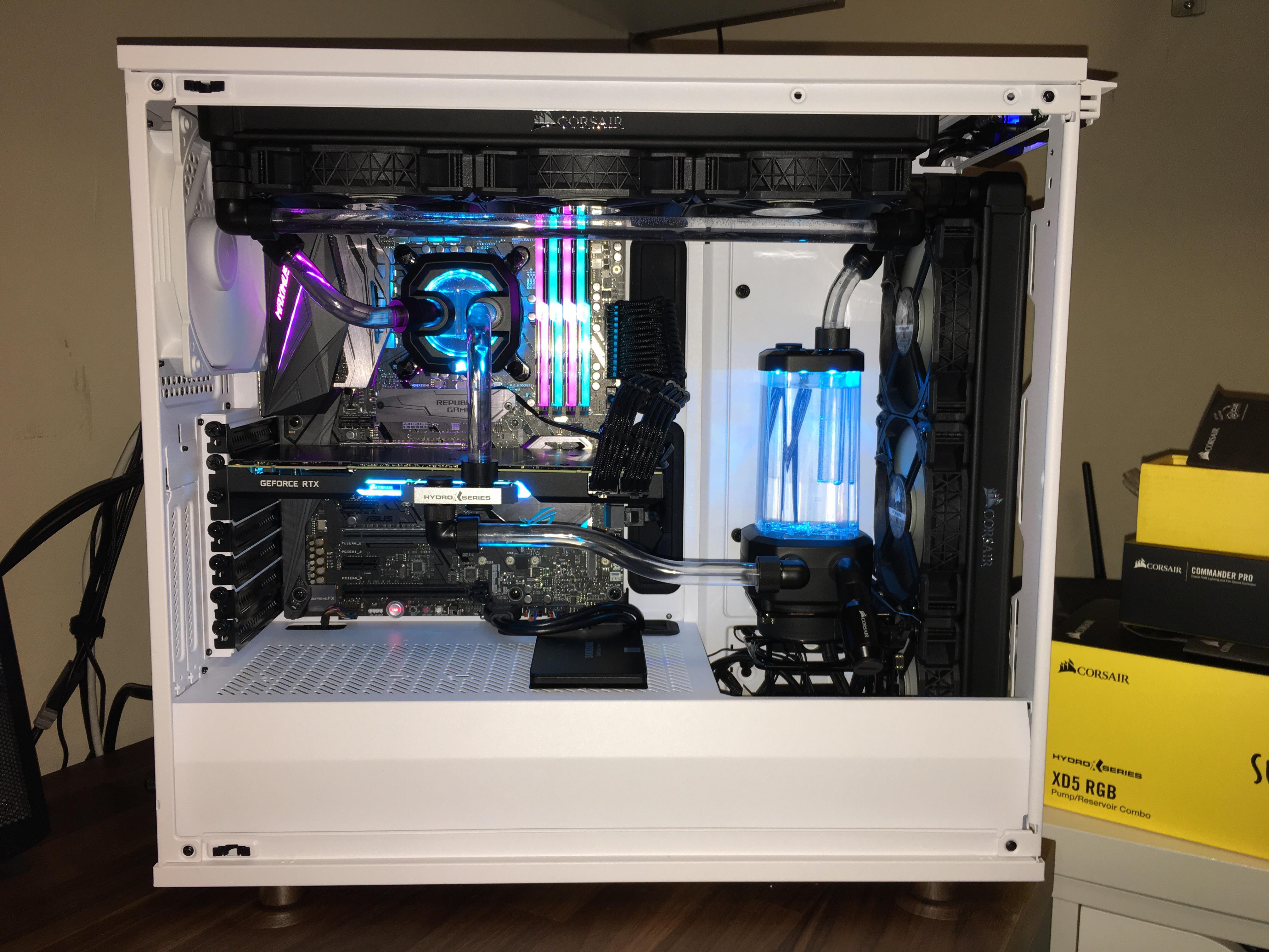 My first custom water loop! r/Corsair