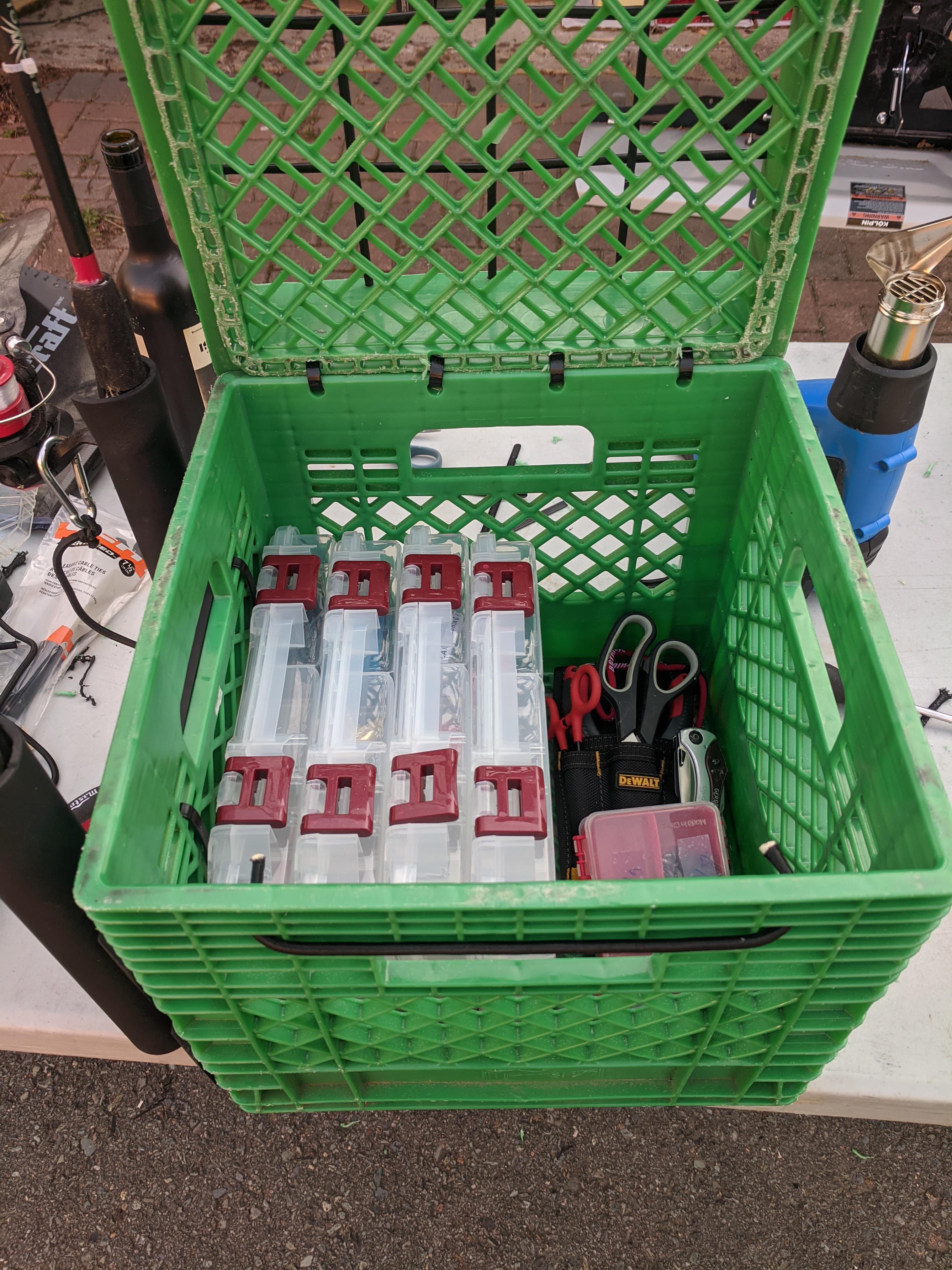 5 Best Kayak Milk Crates Ideas Kayak Help, fishing milk crate with rod holder