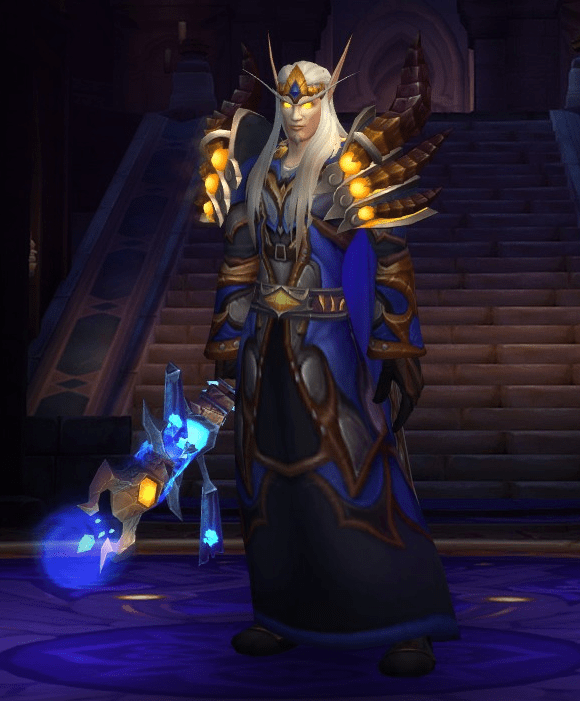 Here's my blue dragonflight mage ready for BFA! Transmogrification