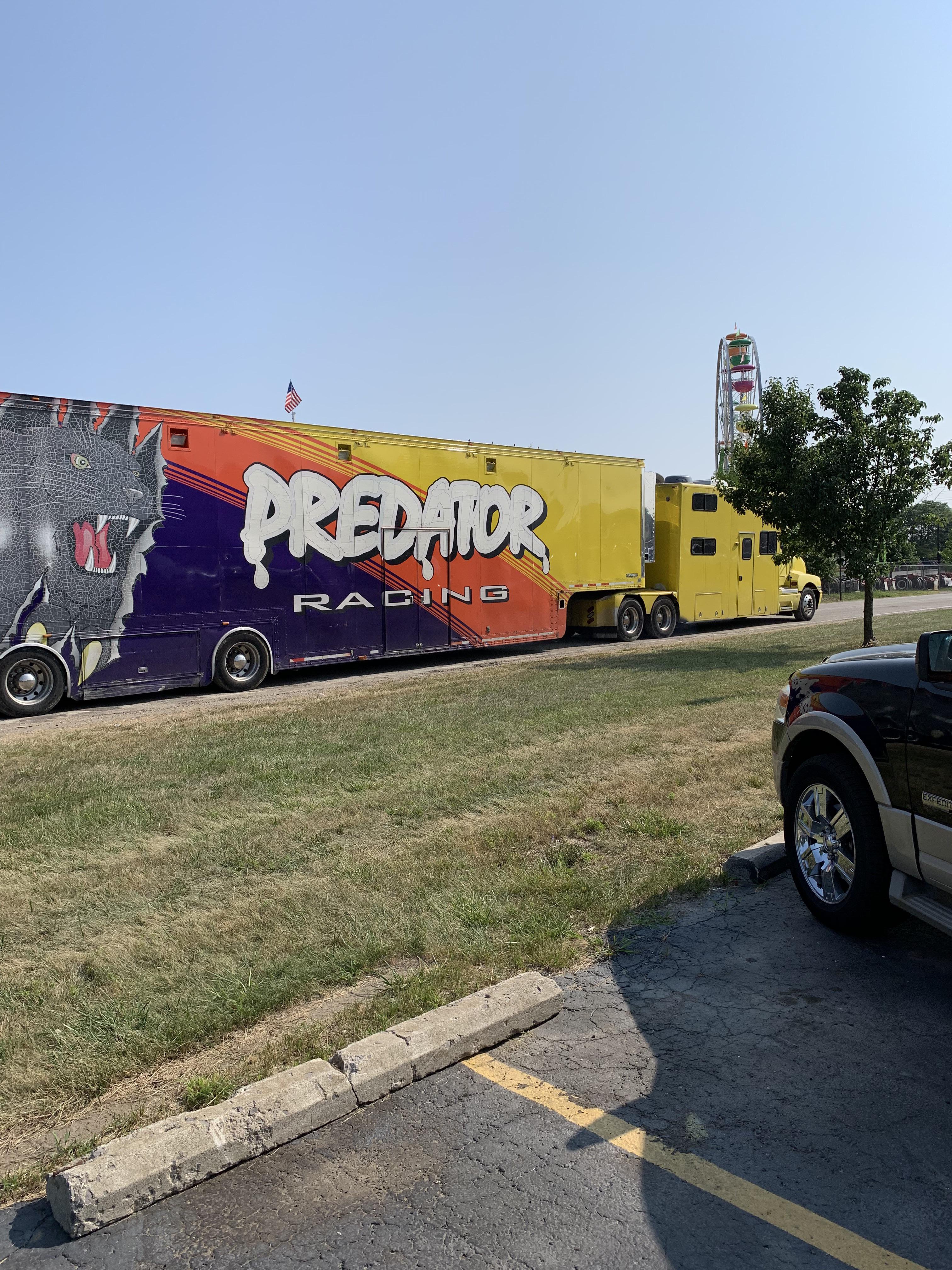 Predator and prowler leaving Imlay city Michigan fair. r/monsterjam