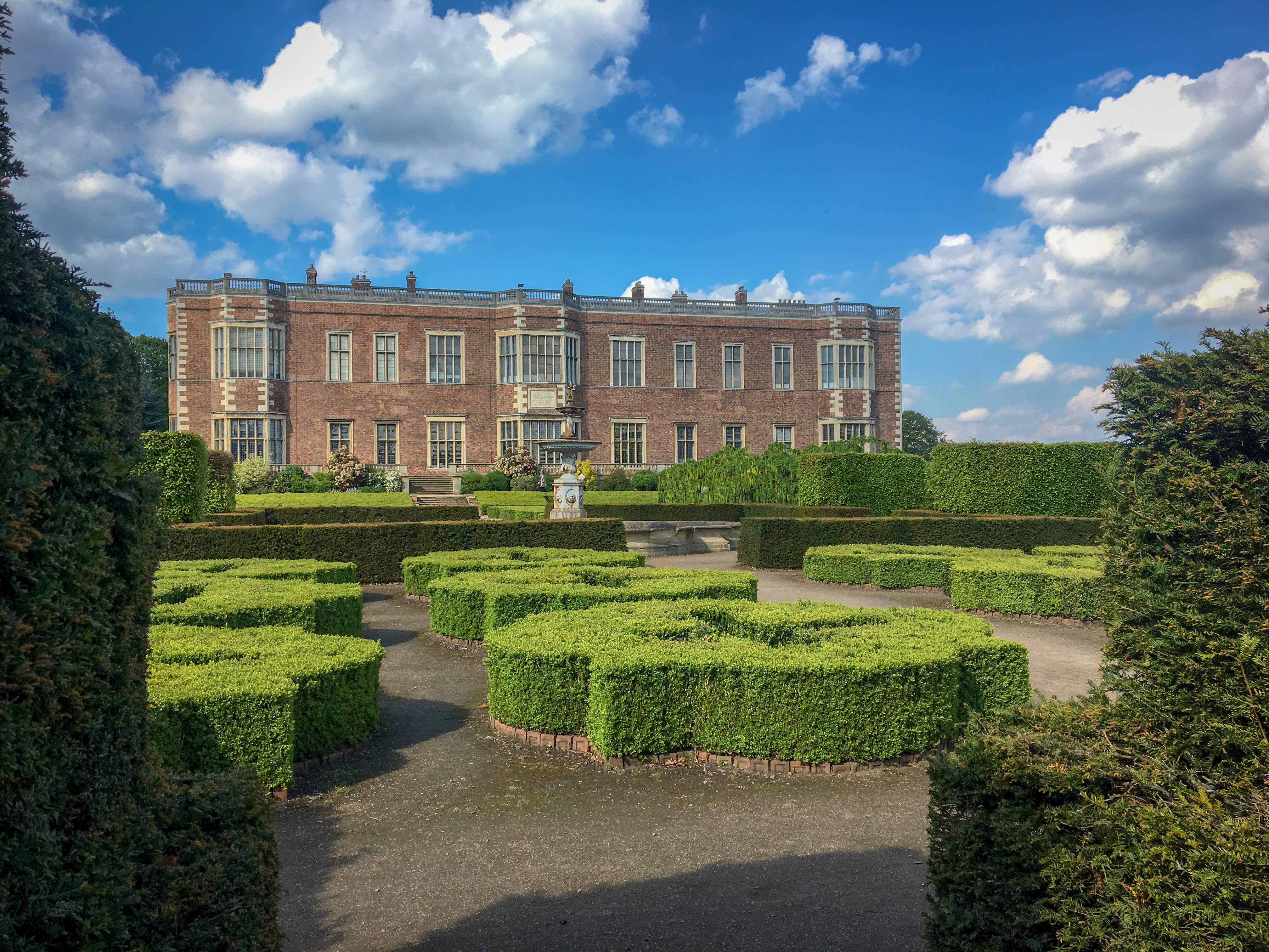 Perfect blue skies upon Temple Newsam House, Leeds, England. r