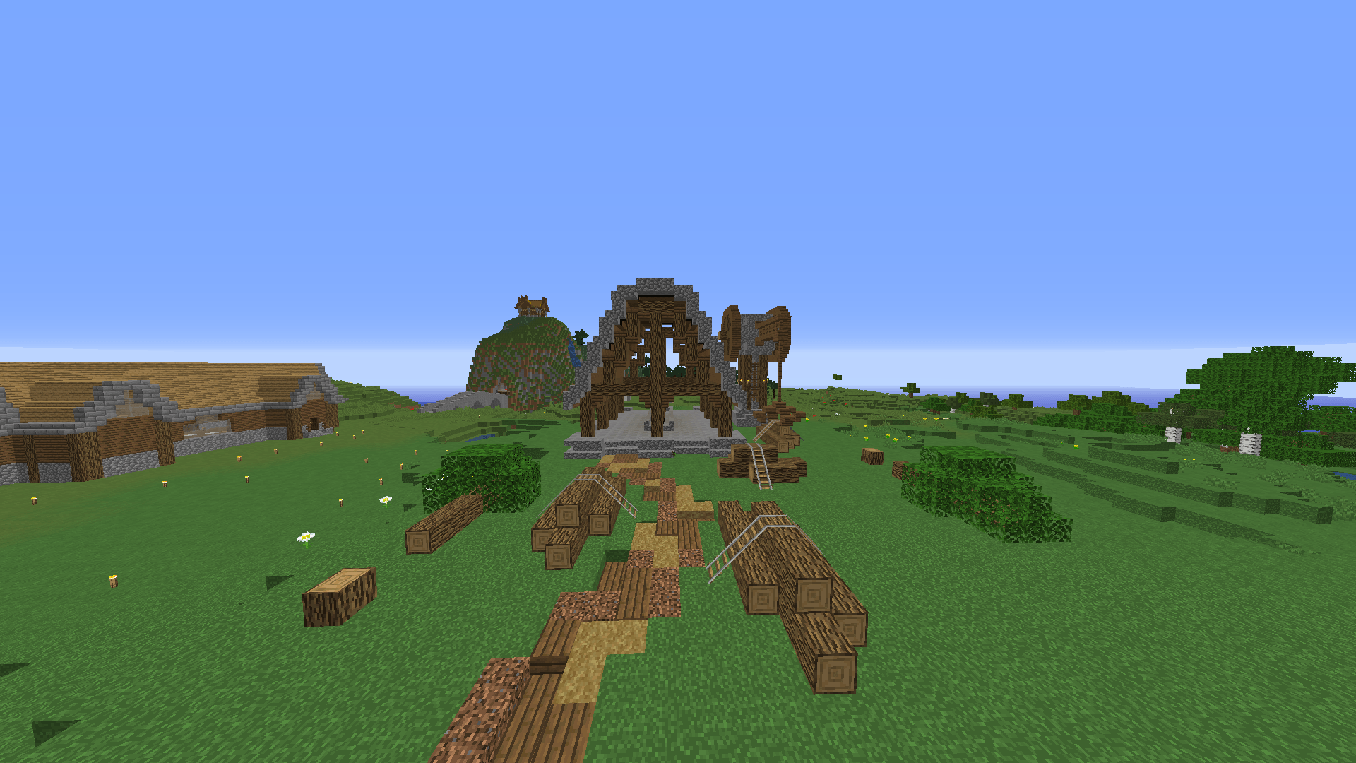 Small lumber mill for my town on a SMP server! any comments? : r/Minecraft