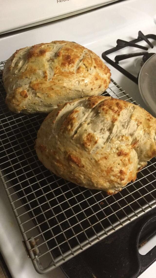 Italian Herb Bread with a Parmesan Crust! My second ever attempt at
