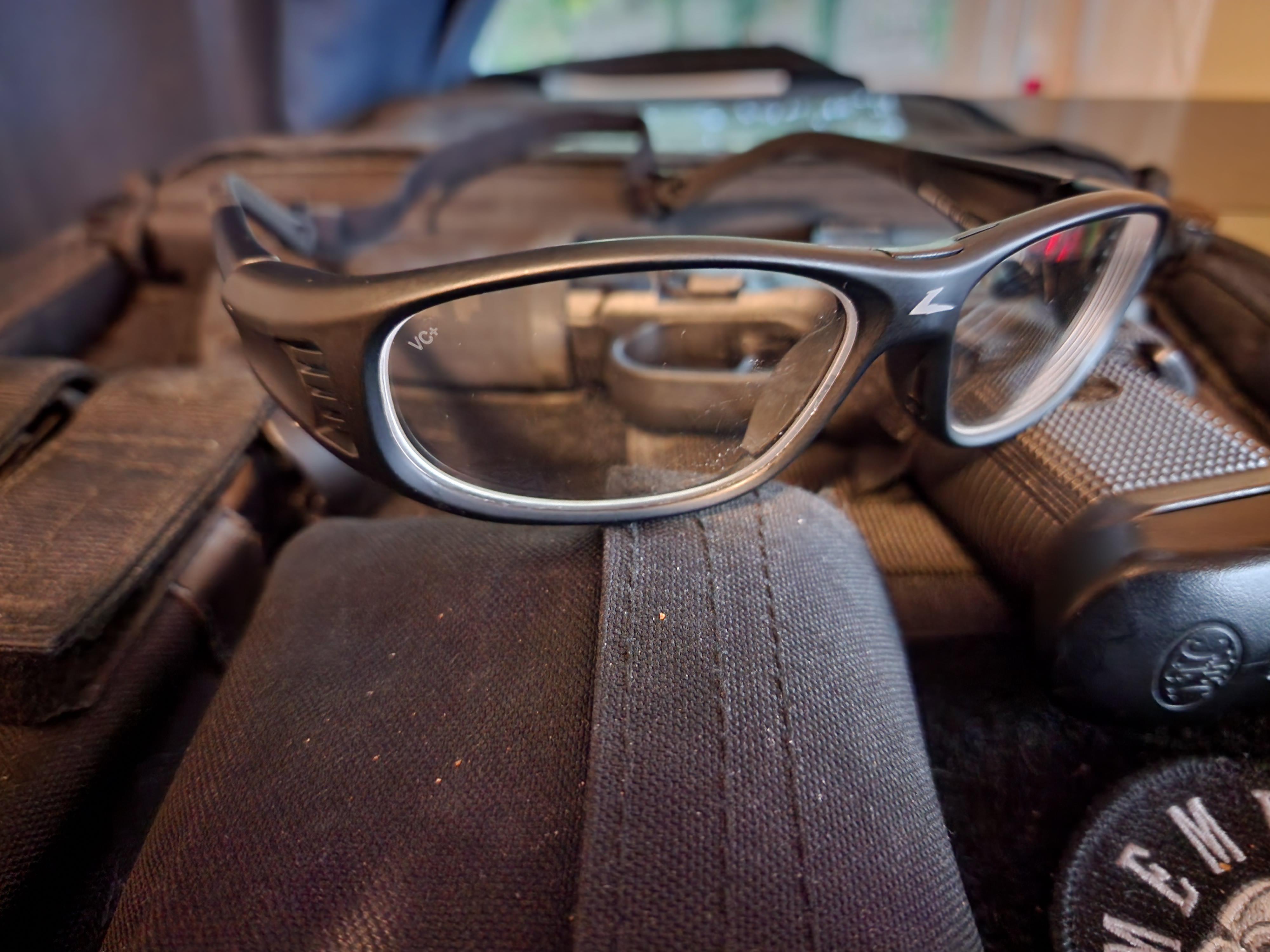 Prescription safety glasses. Best tactical purchase yet. Can't shoot