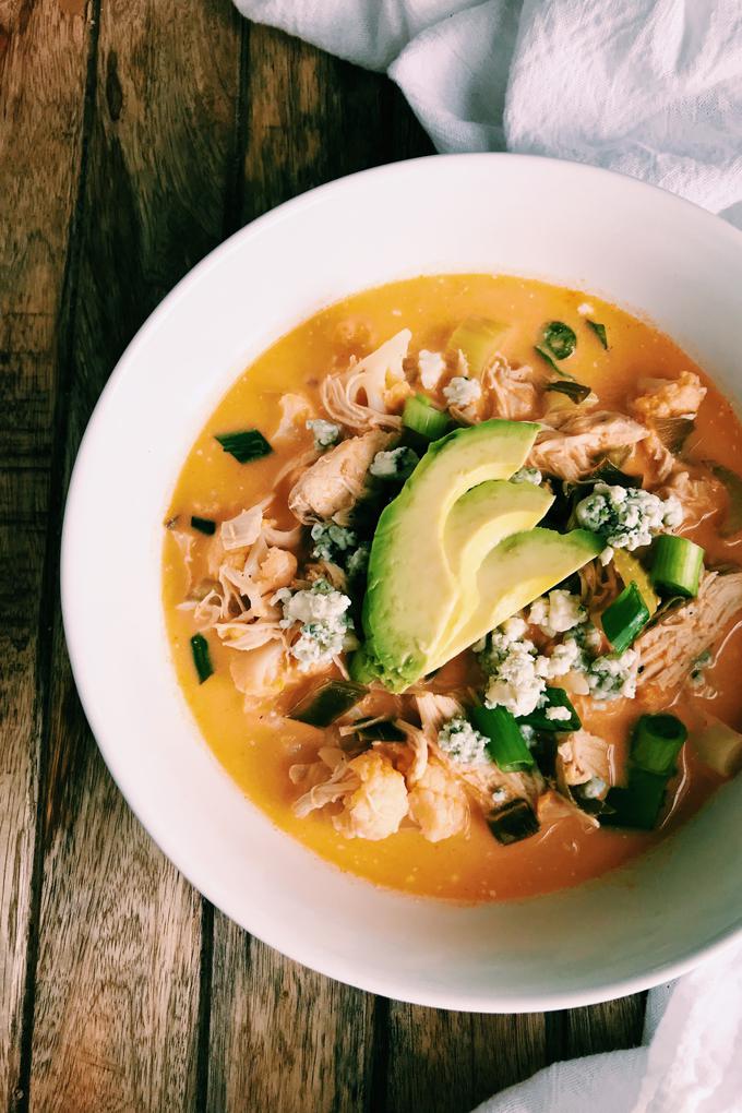 Pressure Cooker Buffalo Chicken Soup (GlutenFree & Keto) r