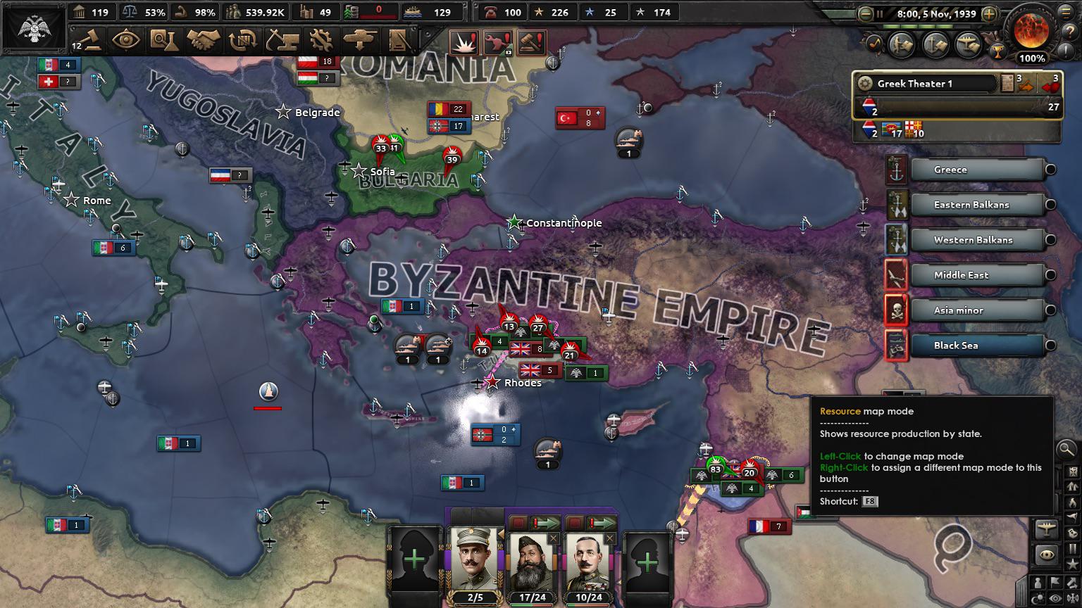 Help with Greece achievements in the Battle for Bosporus r/hoi4