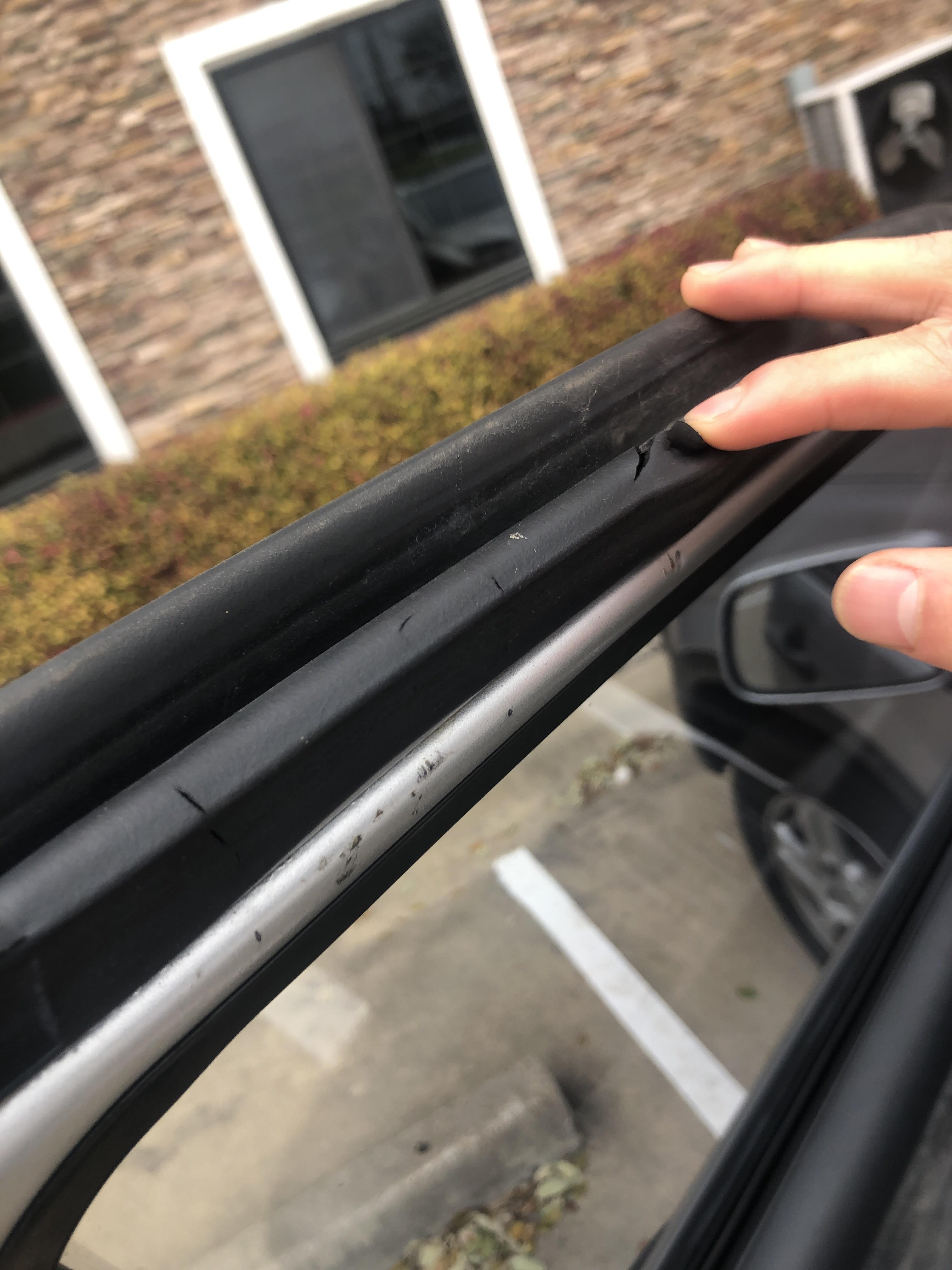 Easiest way to patch up these rips in my rubber door seal? Maybe some
