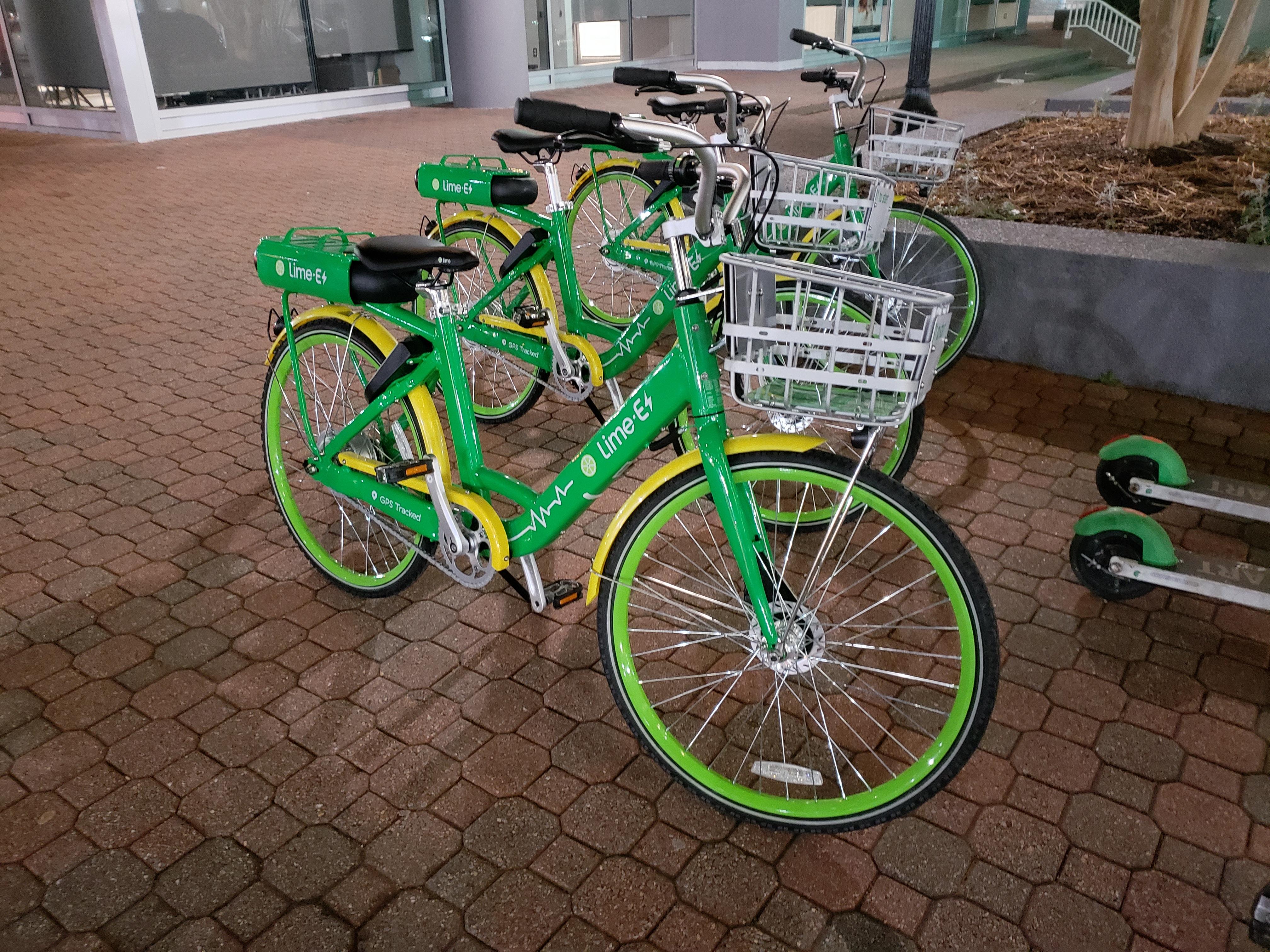 Lime Ebikes have officially arrived in Arlington! Dozens of these