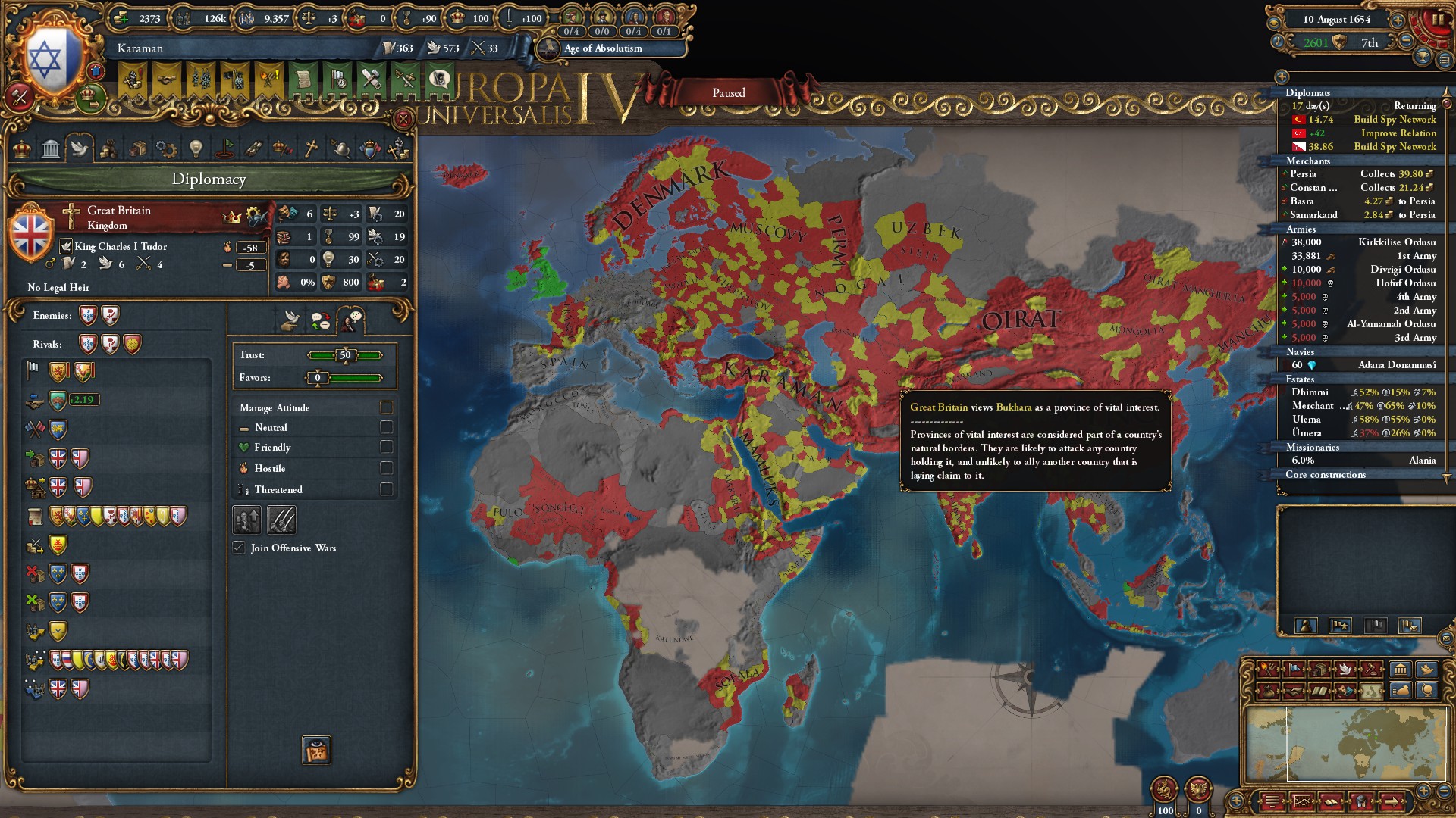 EU4 The Ottomans were 2600 ducats in debt. I'm the Mughals and crazy