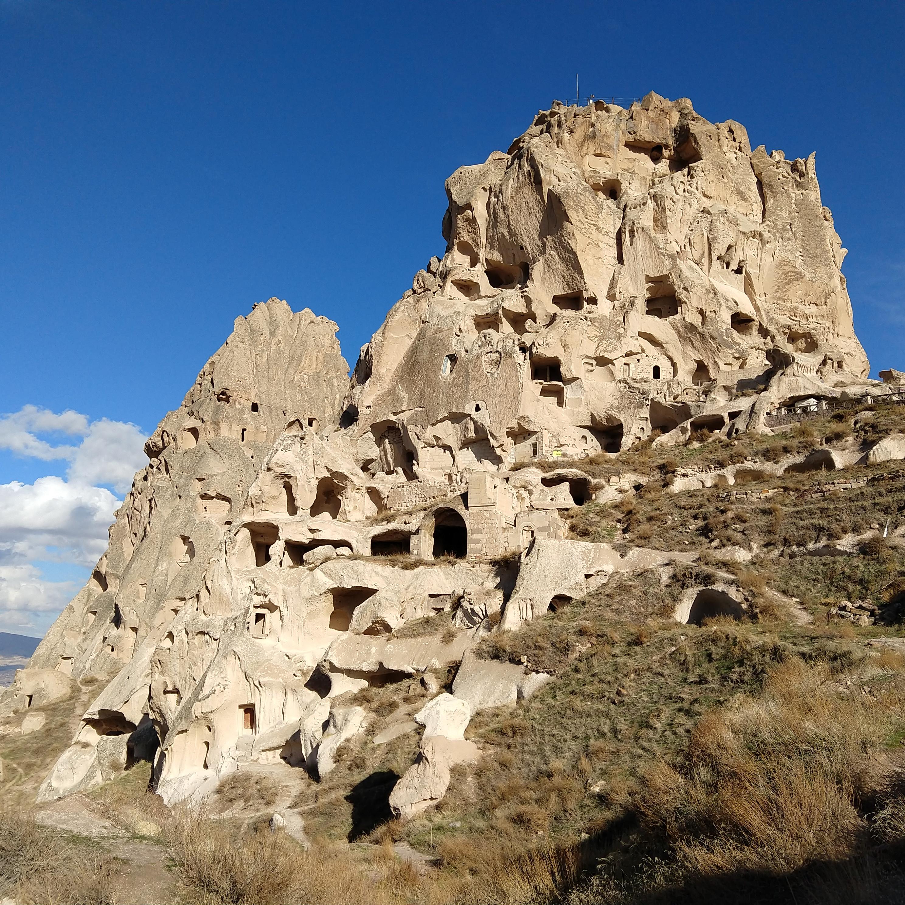 Uçhisar castle in cappadocia, turkey today ) travel
