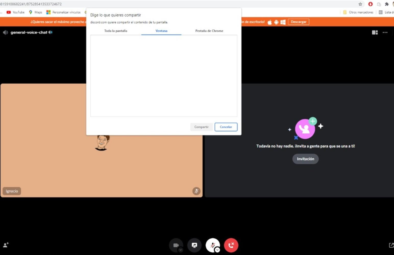 I need help with sharing screen in Discord, I've been trying to make a
