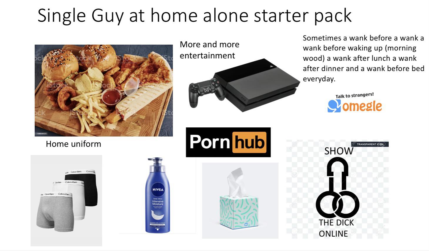 Single guy at home alone starter pack r/starterpacks
