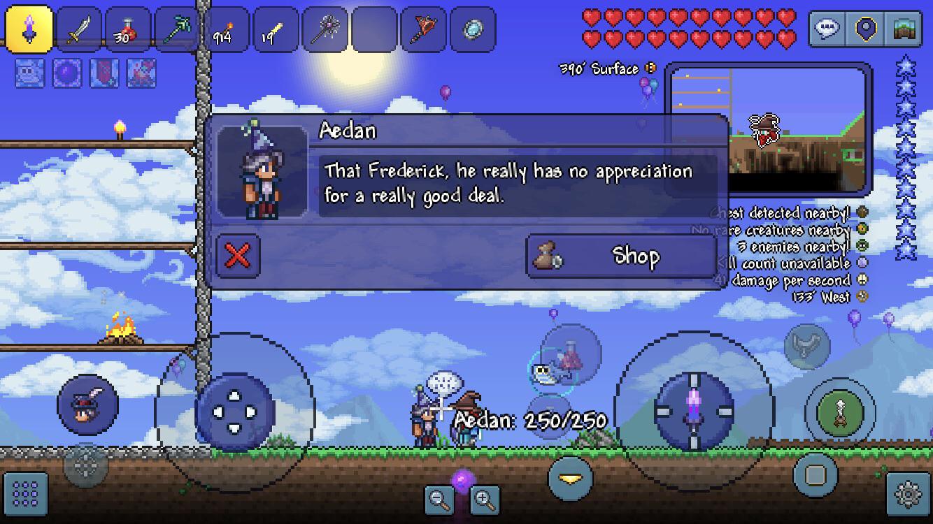 Idk how rare this is, but here’s the Traveling Merchant in a party hat