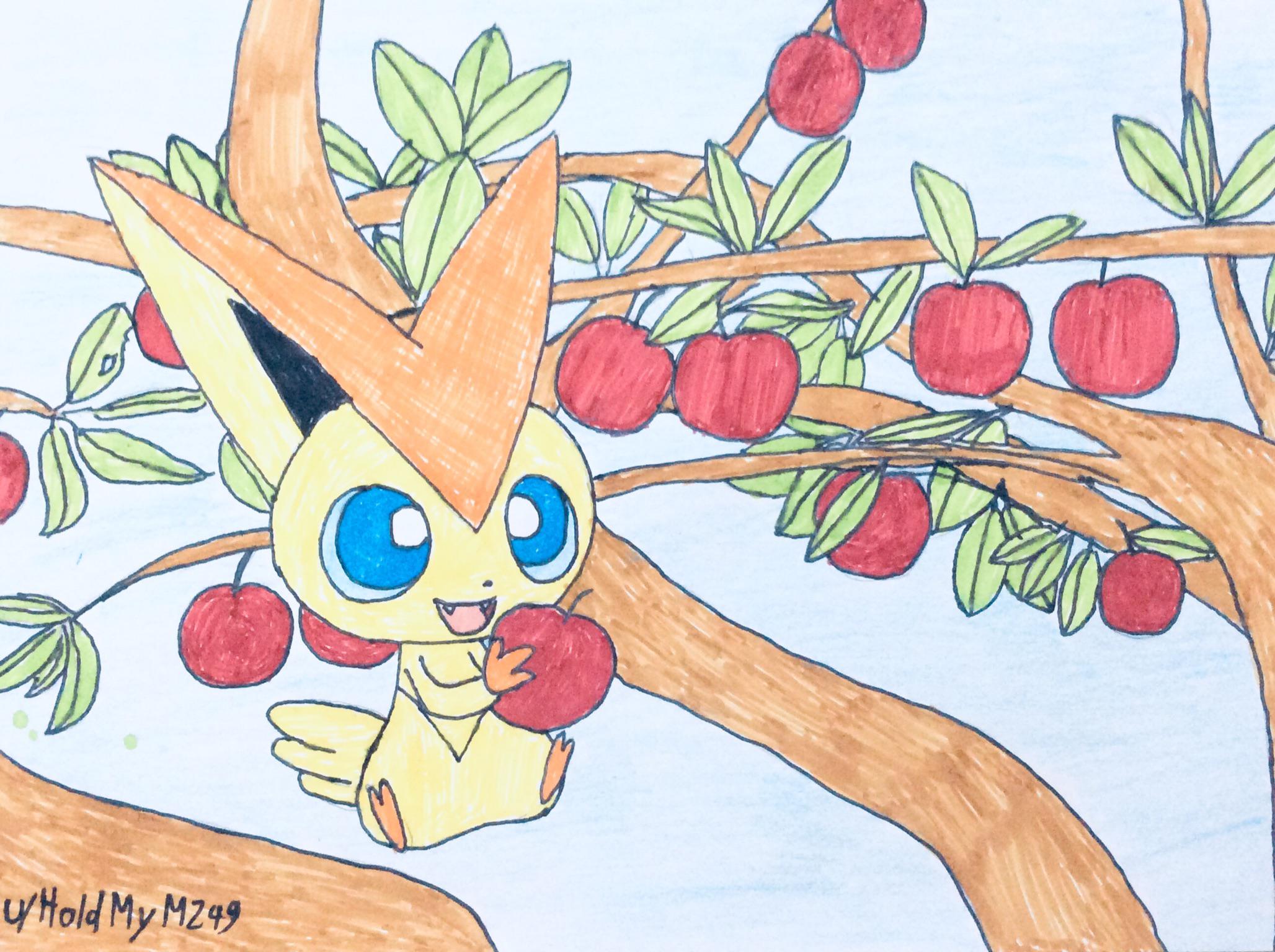 [OC] I made a Victini drawing and I hope it’ll cheer you up. pokemon