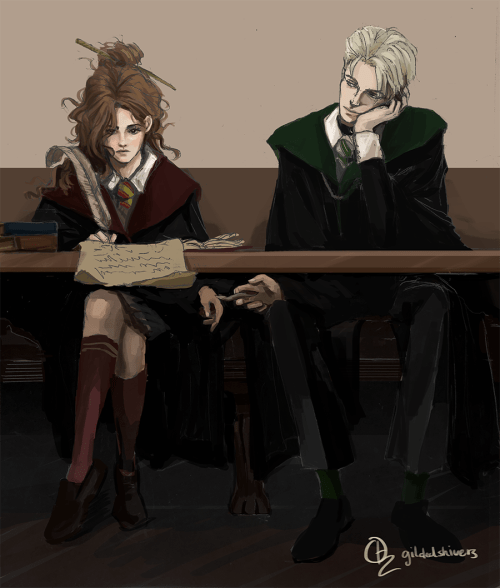 Hermione & Draco by GildedShivers r/ImaginaryHogwarts