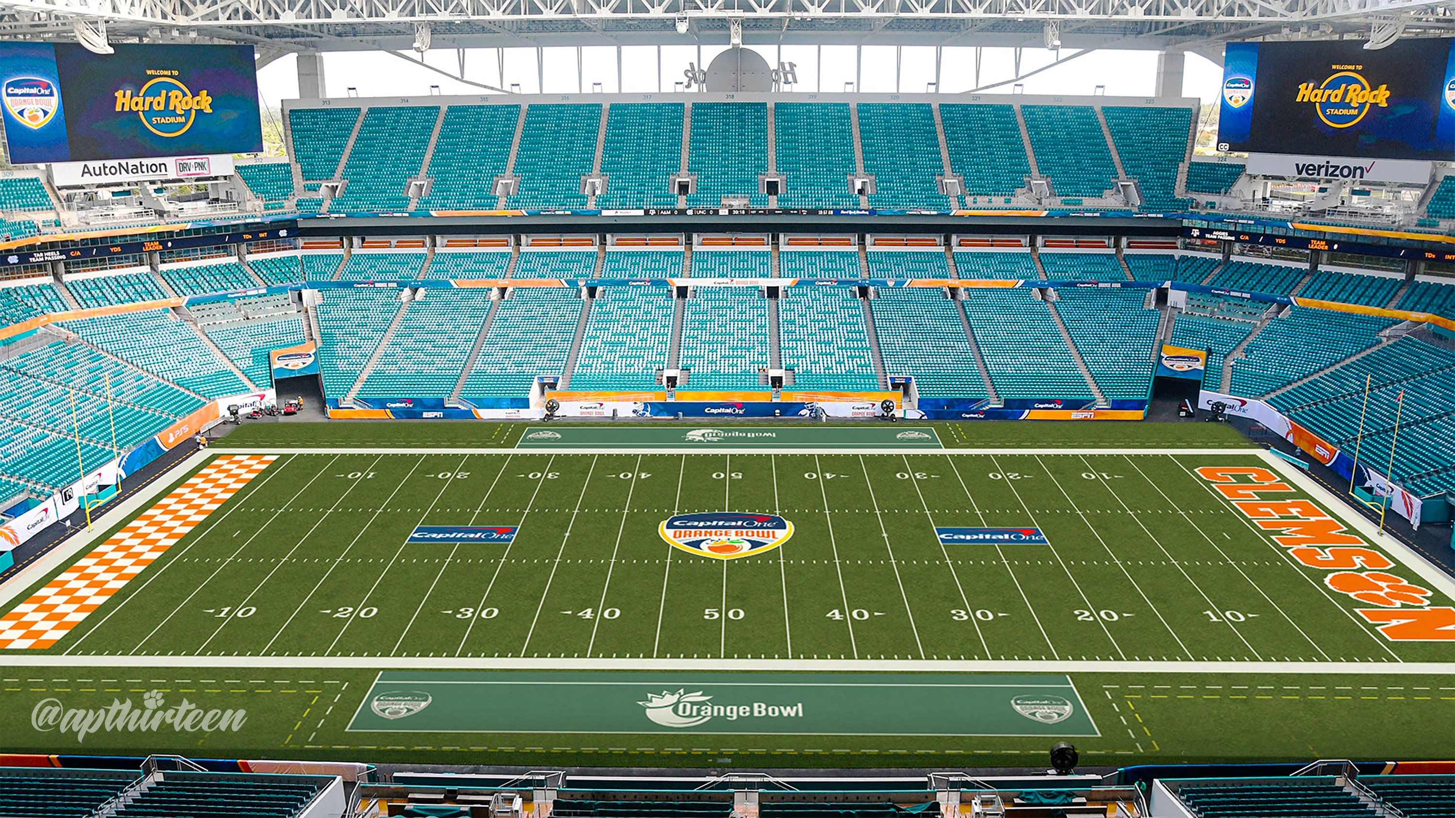 Endzones for Orange Bowl r/ockytop