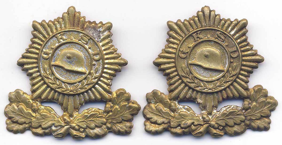 My original pair of Freikorps insignia belonging to the Garde