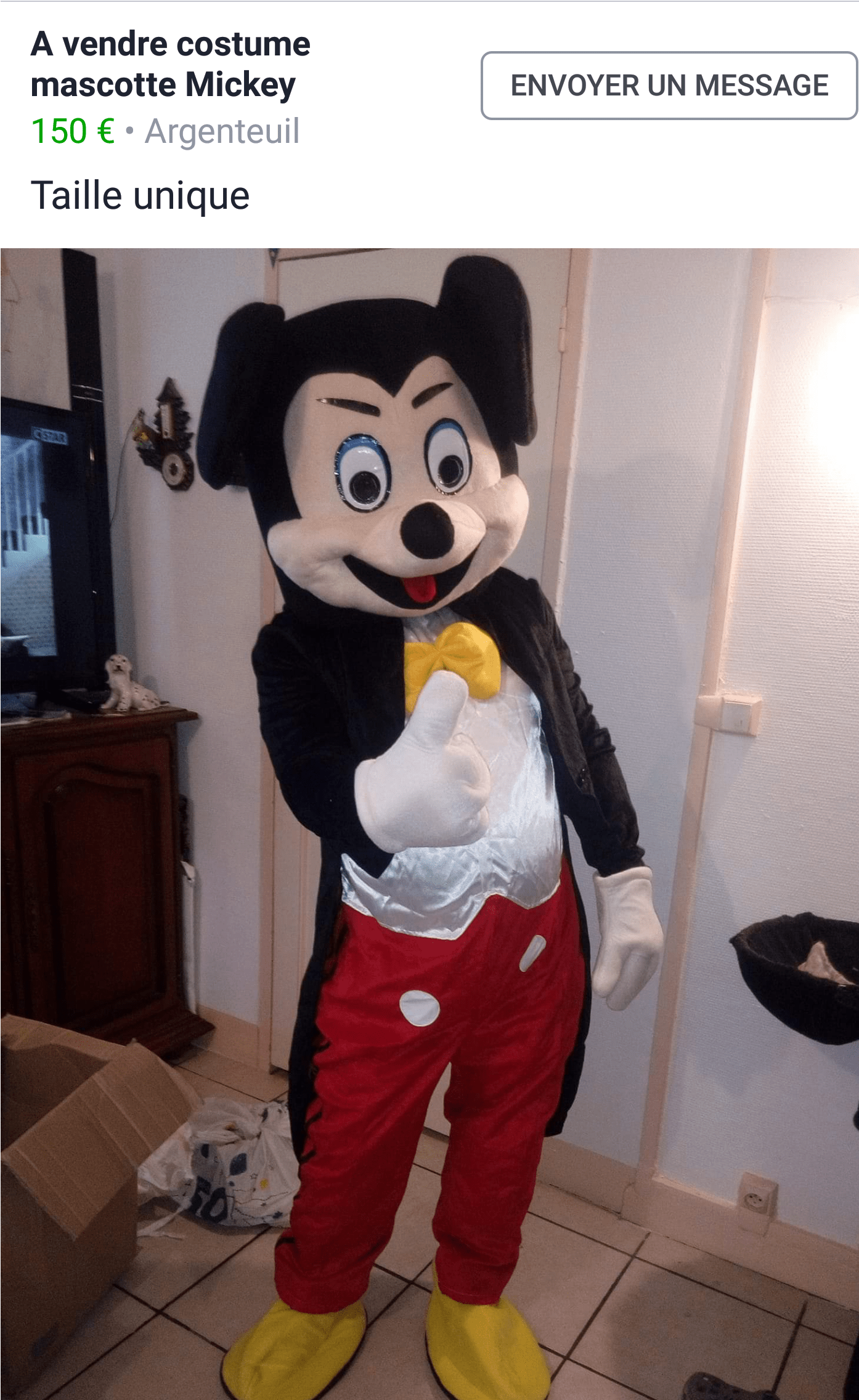 Creepy Mickey Mouse costume, pure nightmare fuel for your kids ! r/funny
