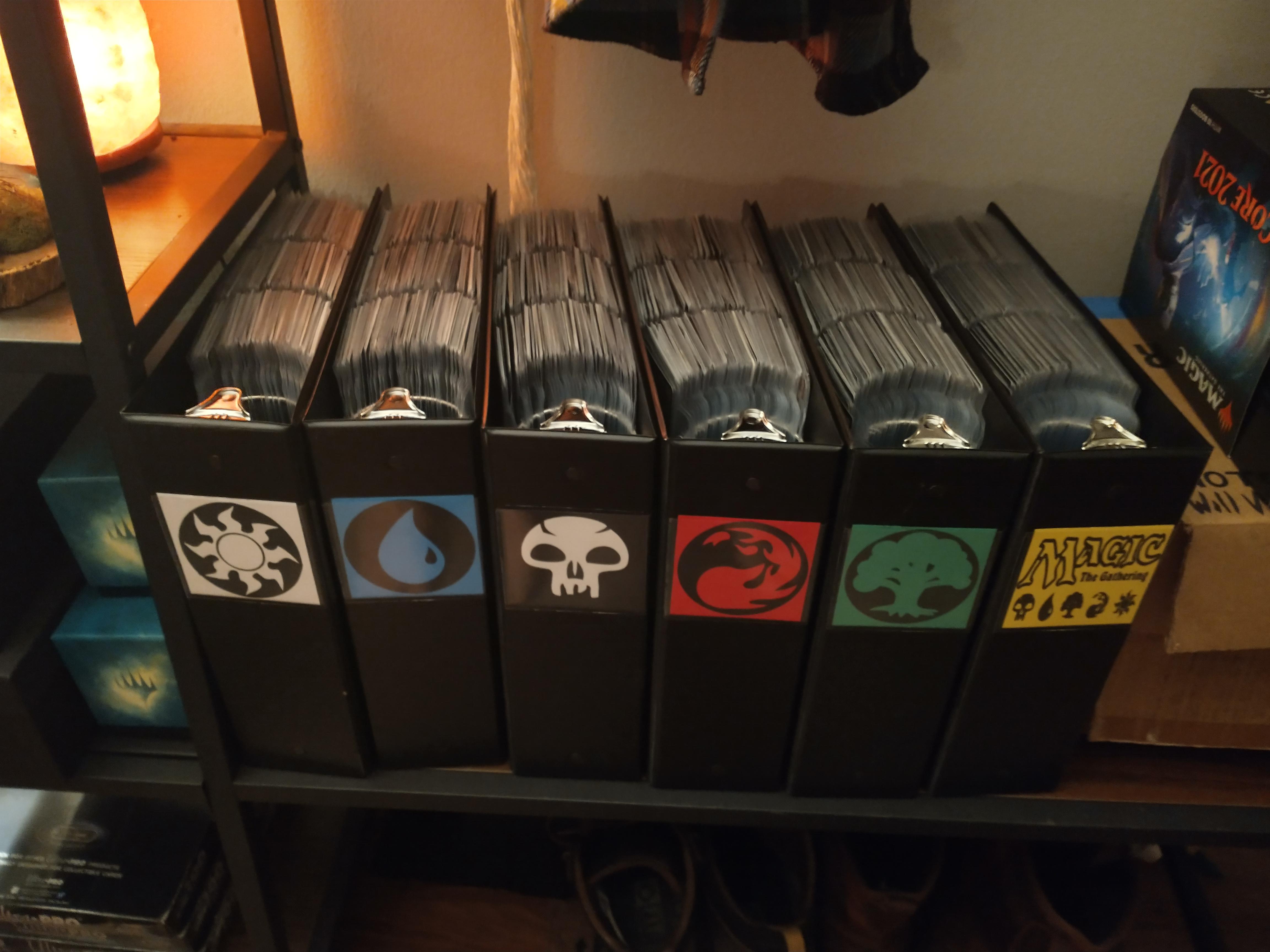 Just got done organizing all of my cards into binders. All colors