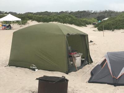 Has anyone used LL Bean woodlands screen house with fly as tent for