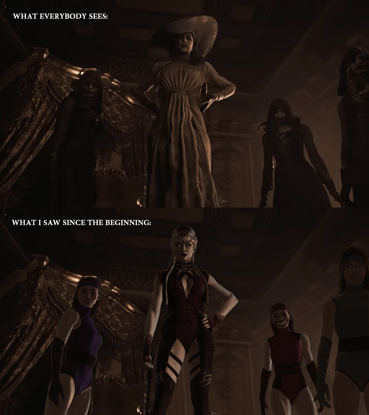 Lady Dimitrescu is Sindel confirmed Am I the only one who's been