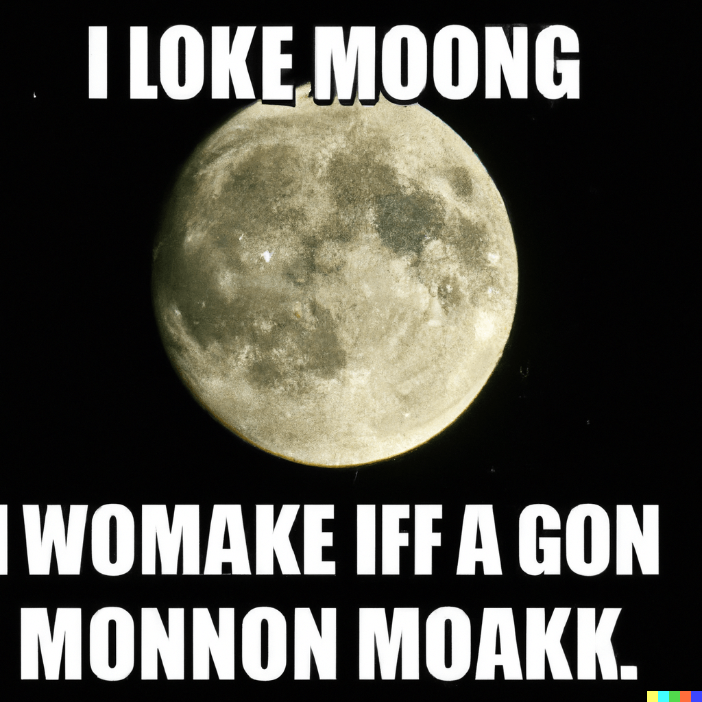 "a Meme making fun of the Moon" r/dalle2