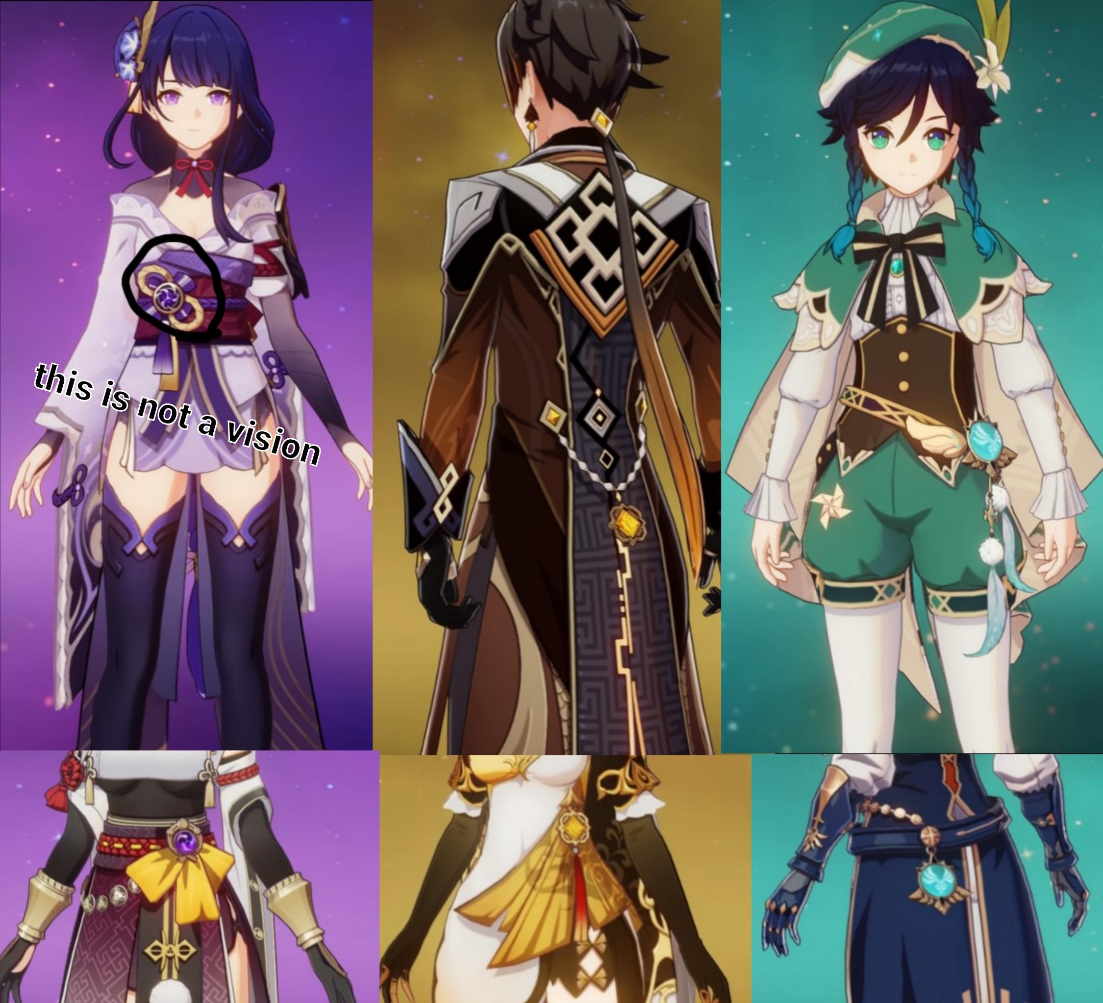 Why do zhongli and venti have visions and riaden don't. gods don't need