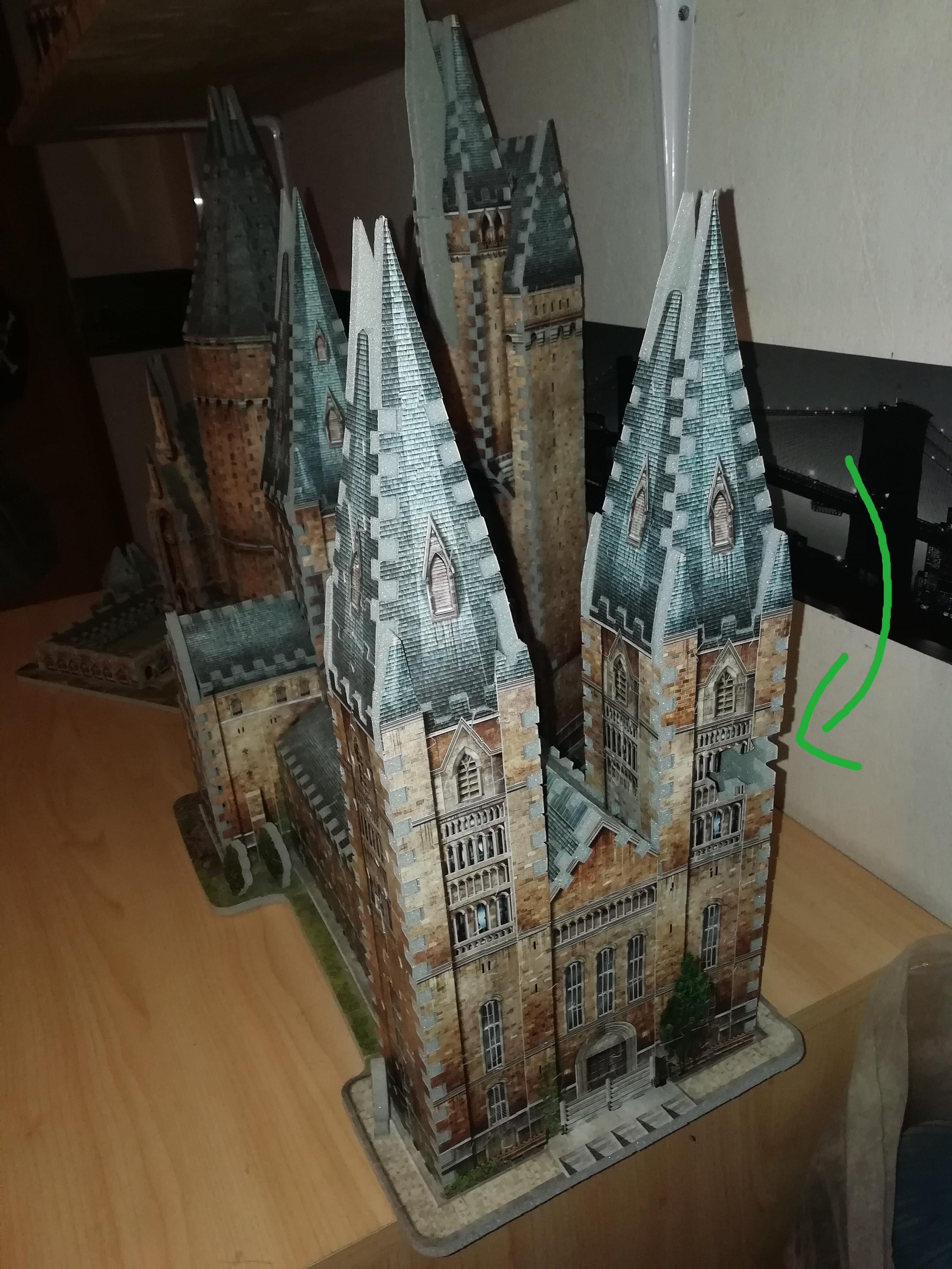 I received an amazing 3D puzzle of Hogwarts on my birthday. My dog ate