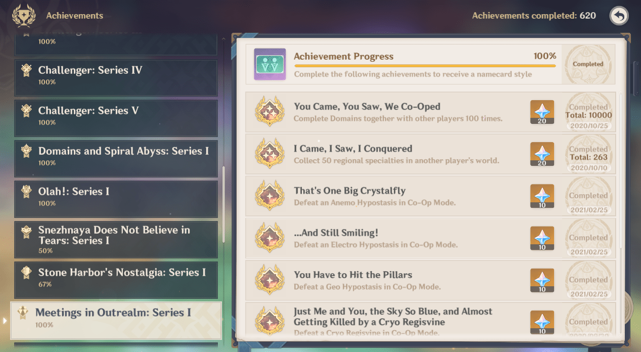 CoOp Domains Are Officially Completed! r/Genshin_Impact